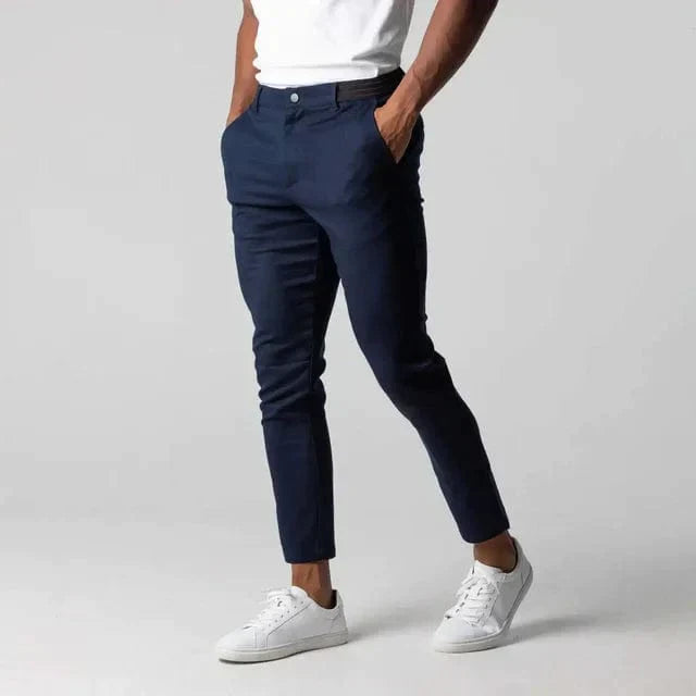 Męskie spodnie chino slim fit eleganckie codzienne