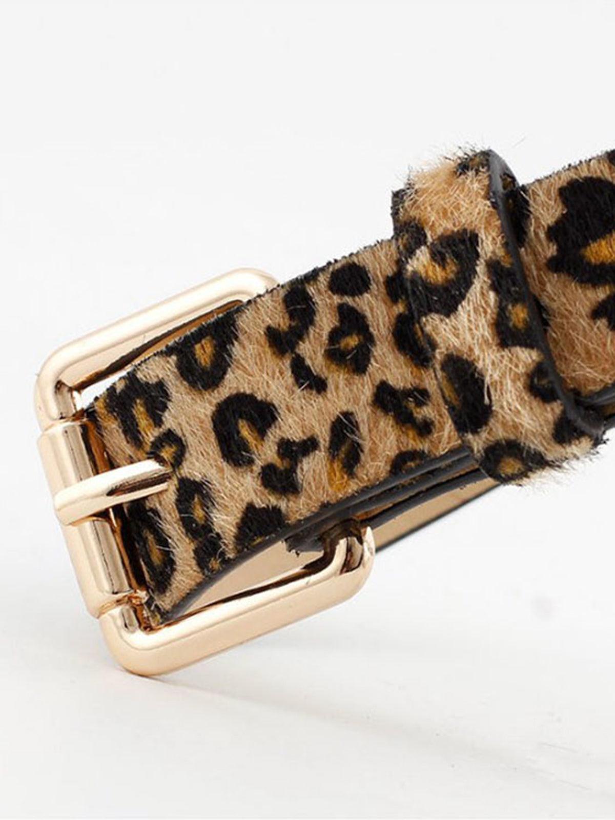 Cinturón estampado para mujer con hebilla rectangular - accesorio llamativo para el día a día