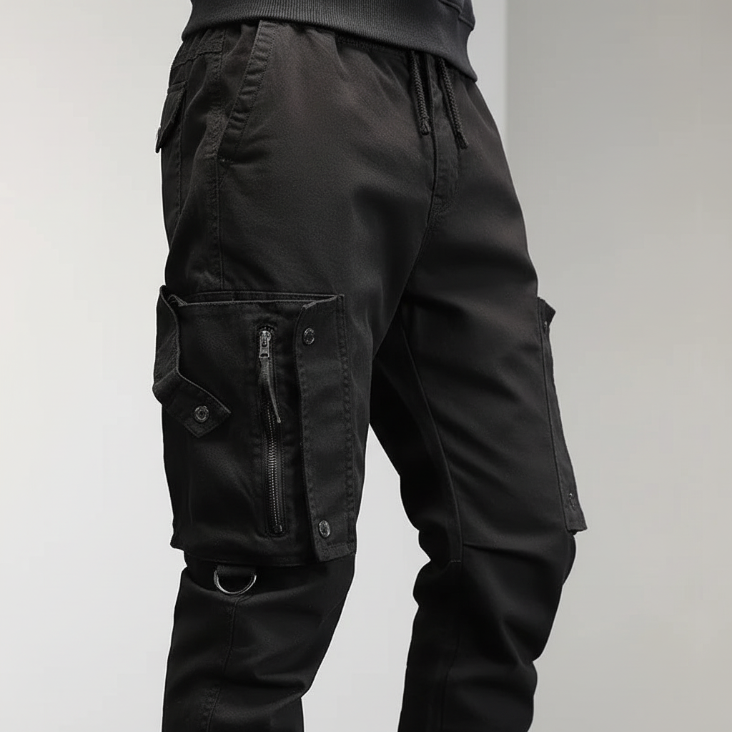 Herre Slim-Fit Cargo Bukser – Strækbare Utility Joggers til Streetwear og Udendørs Brug