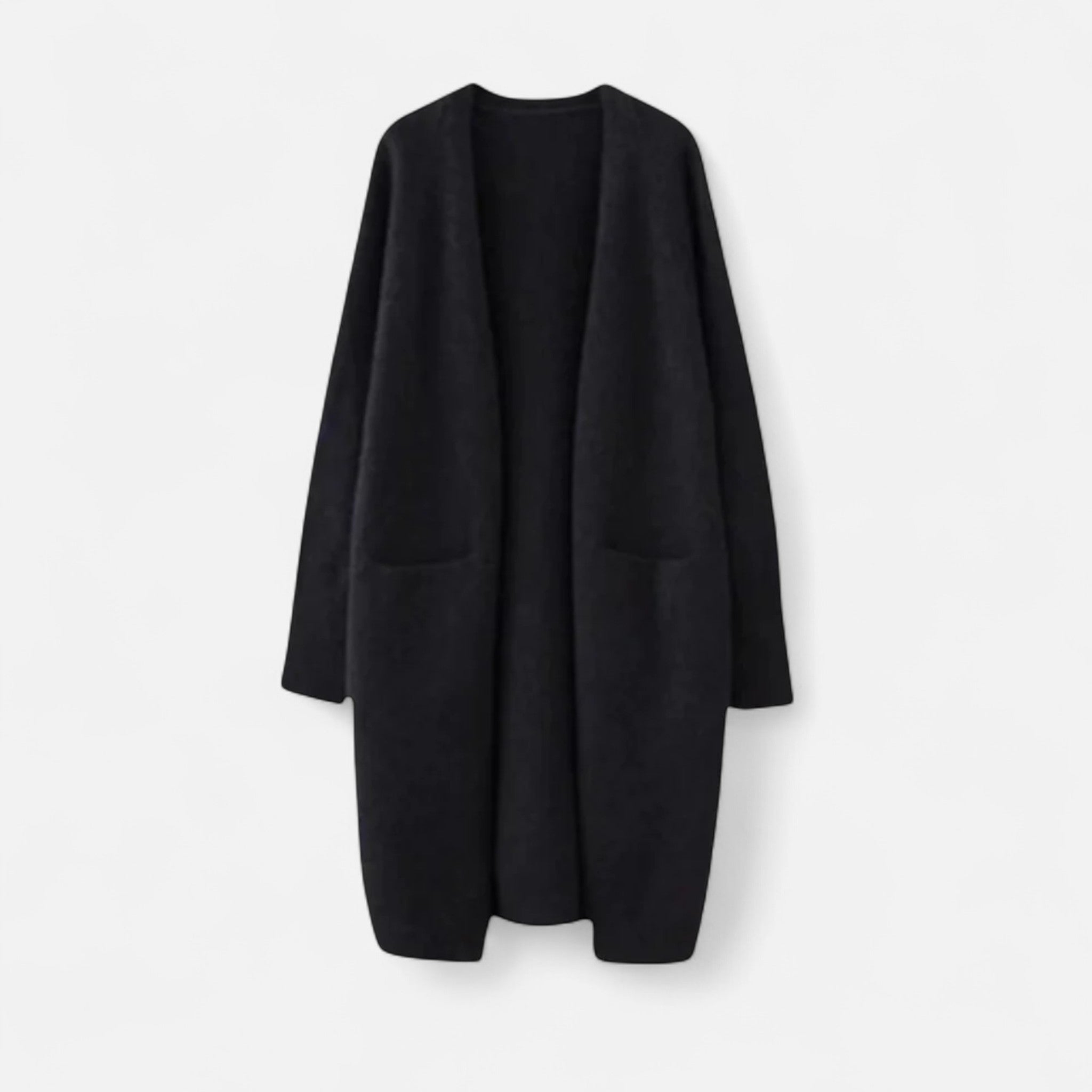 Valmonti | Women’s Open-Front Cardigan – Timeless Long Silhouette