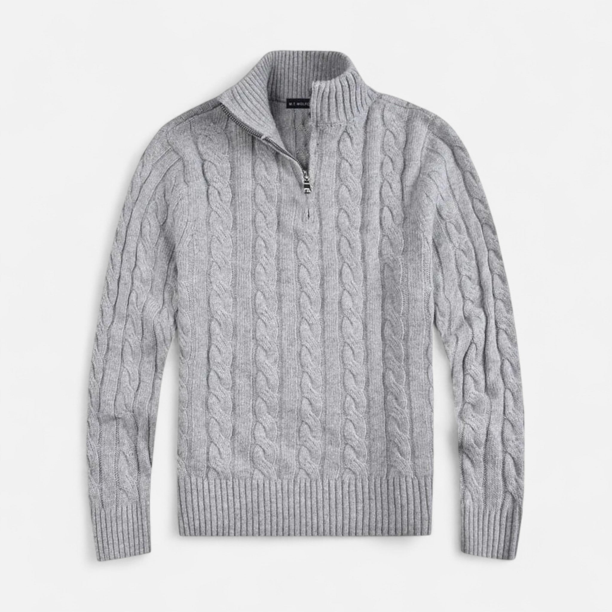 Valmonti | Men’s Old Money Sweater – Timeless Half-Zip Classic