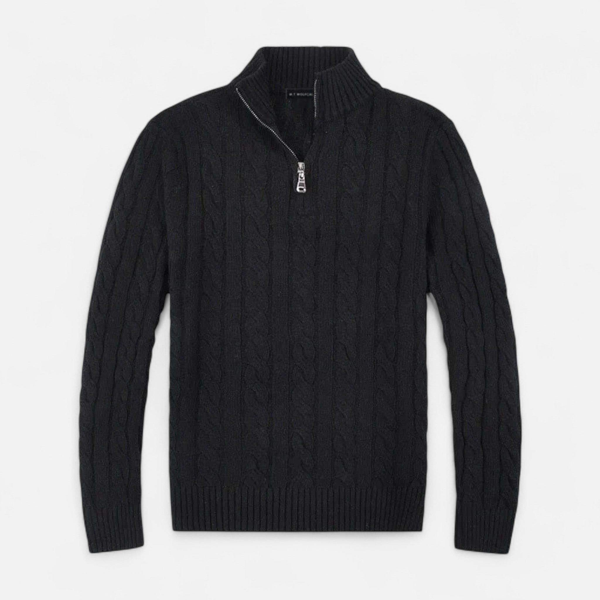 Valmonti | Men’s Old Money Sweater – Timeless Half-Zip Classic