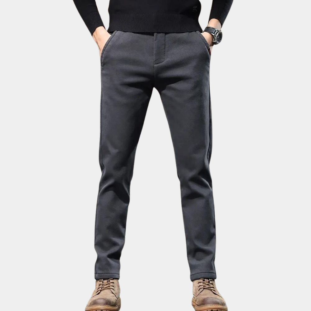 Herre Slim Fit Bukser Taperede Stretch Smarte Hverdagsbukser