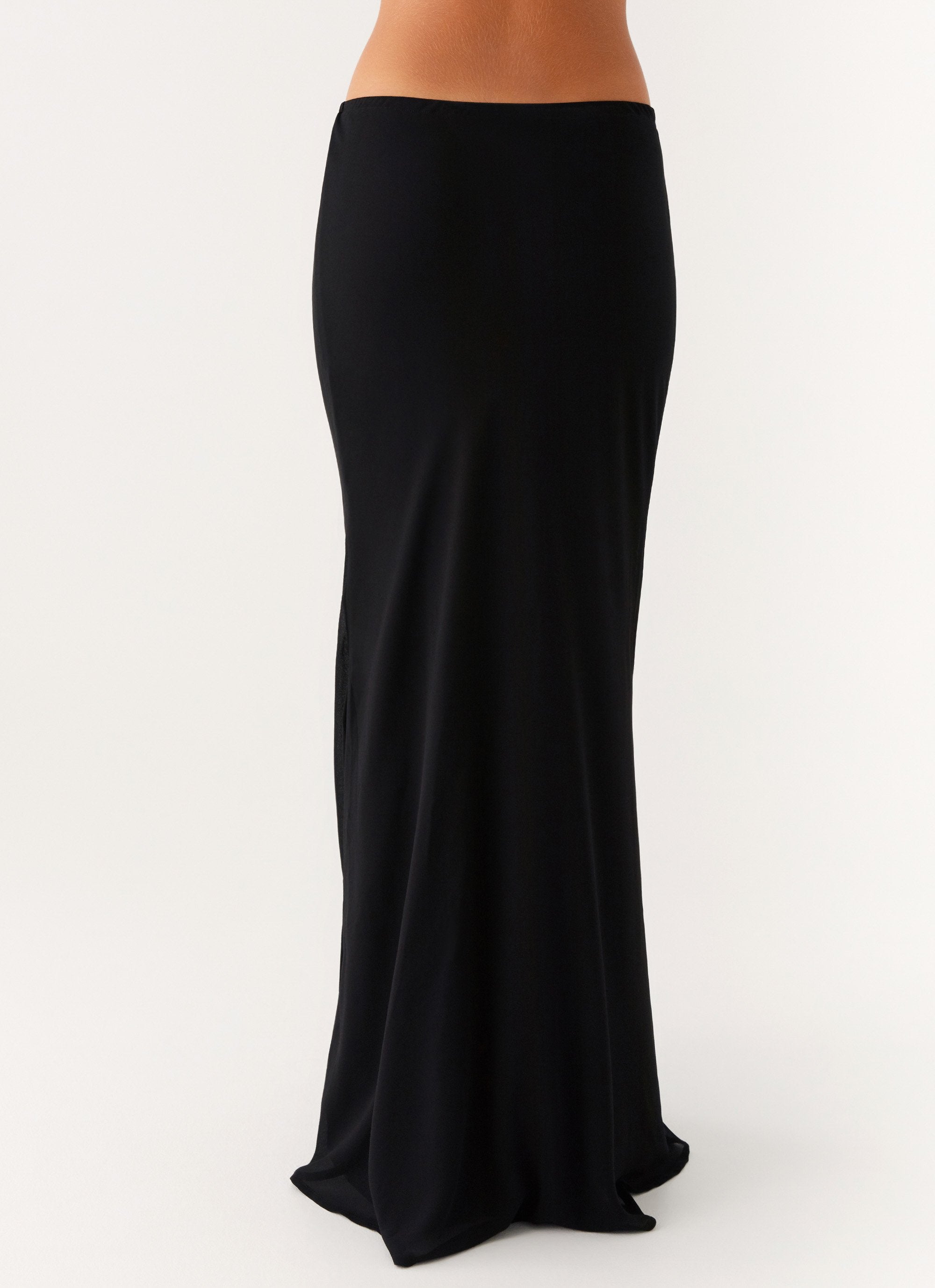 Women’s Chiffon Maxi Skirt Sleek High Waist Flowing Fit