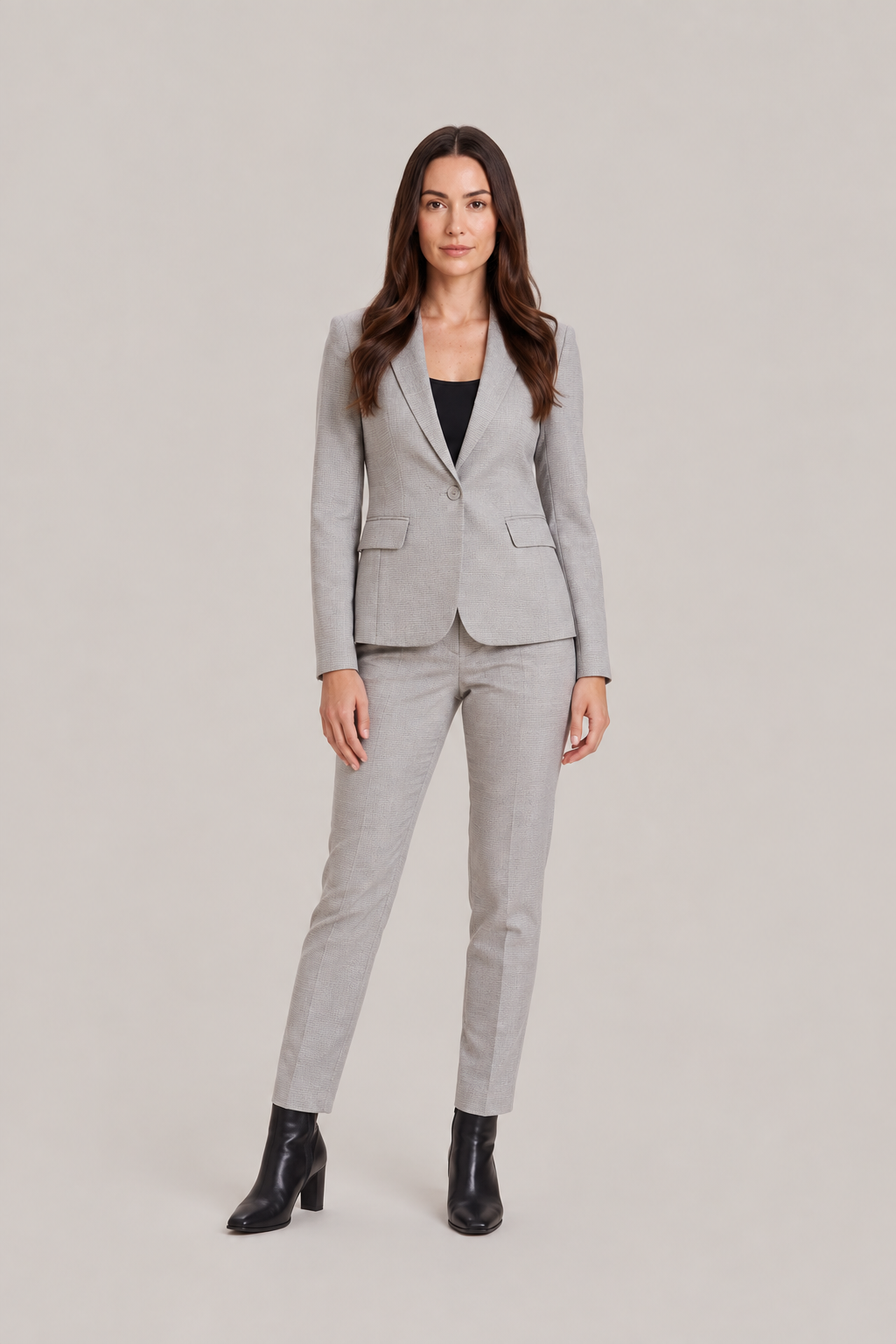 Traje sastre de pantalón para mujer - Blazer entallado de un botón con pantalones de pierna recta para la oficina y el trabajo