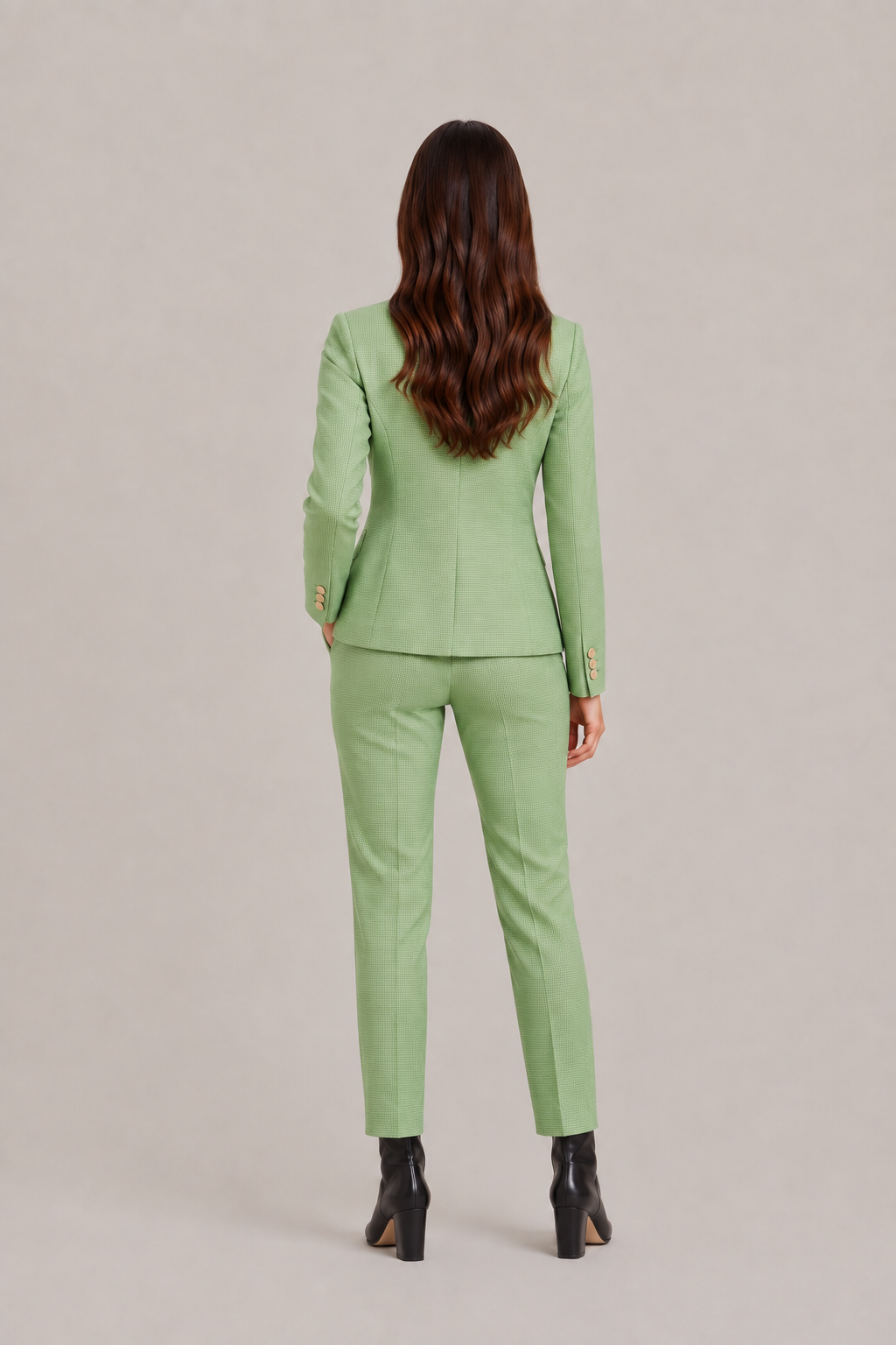 Traje sastre de pantalón para mujer - Blazer entallado de un botón con pantalones de pierna recta para la oficina y el trabajo