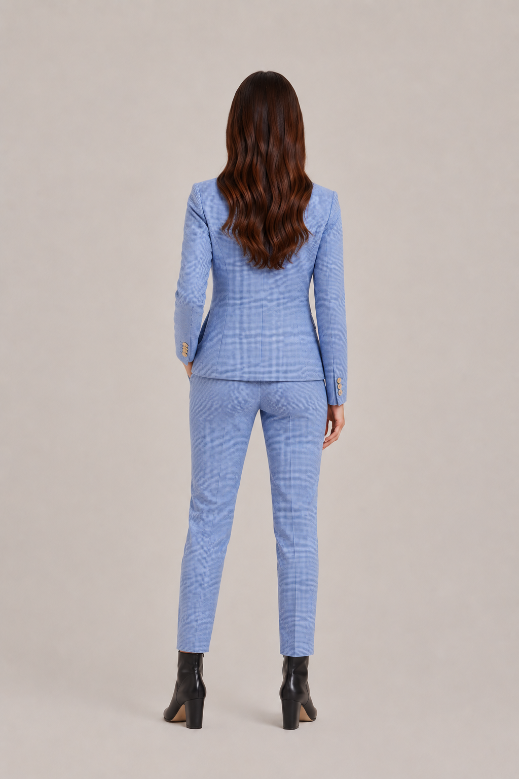 Traje sastre de pantalón para mujer - Blazer entallado de un botón con pantalones de pierna recta para la oficina y el trabajo