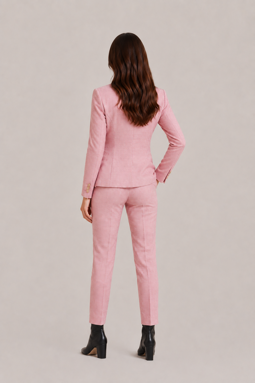 Traje sastre de pantalón para mujer - Blazer entallado de un botón con pantalones de pierna recta para la oficina y el trabajo