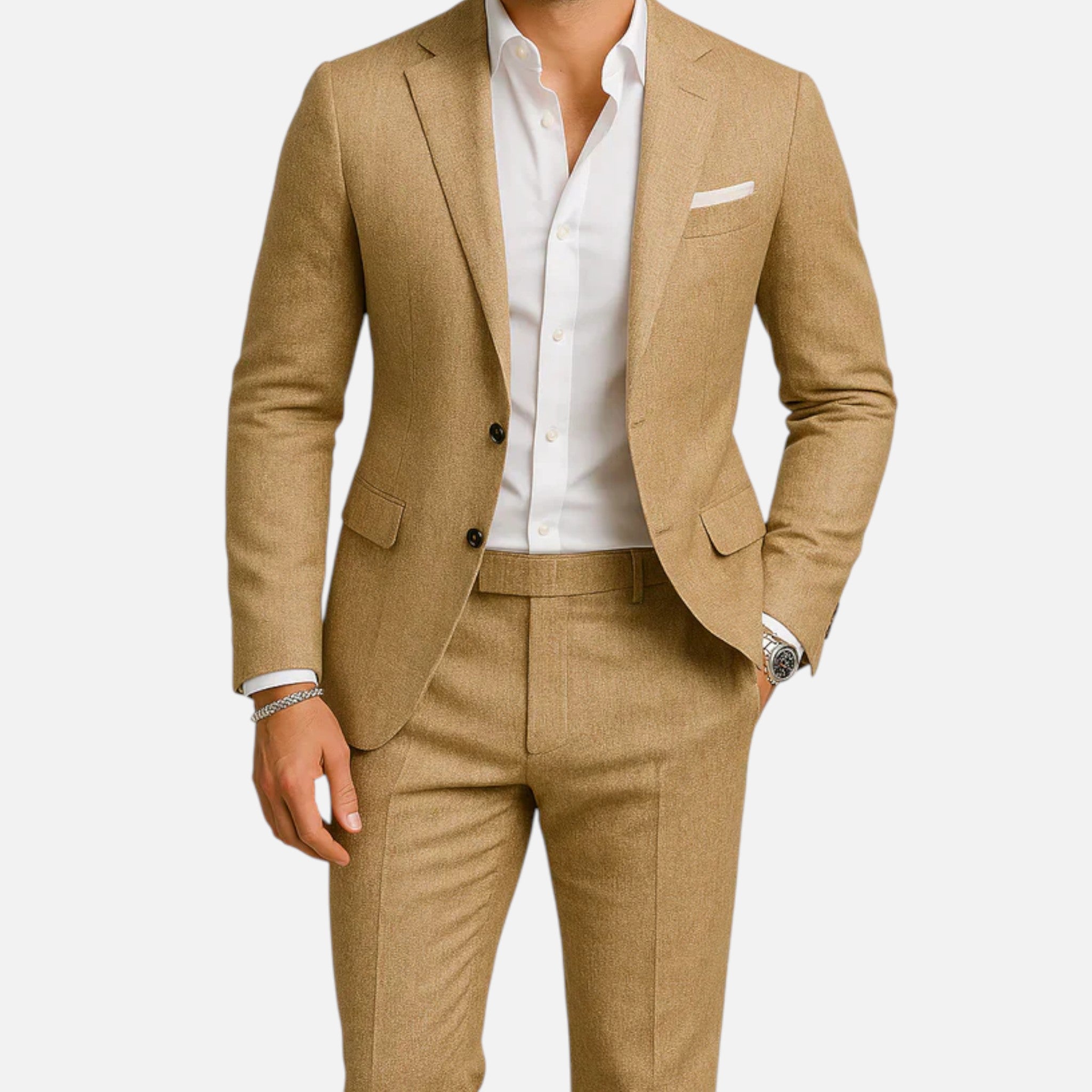 Valmonti | Costum din in bărbați – Eleganță casual clasică