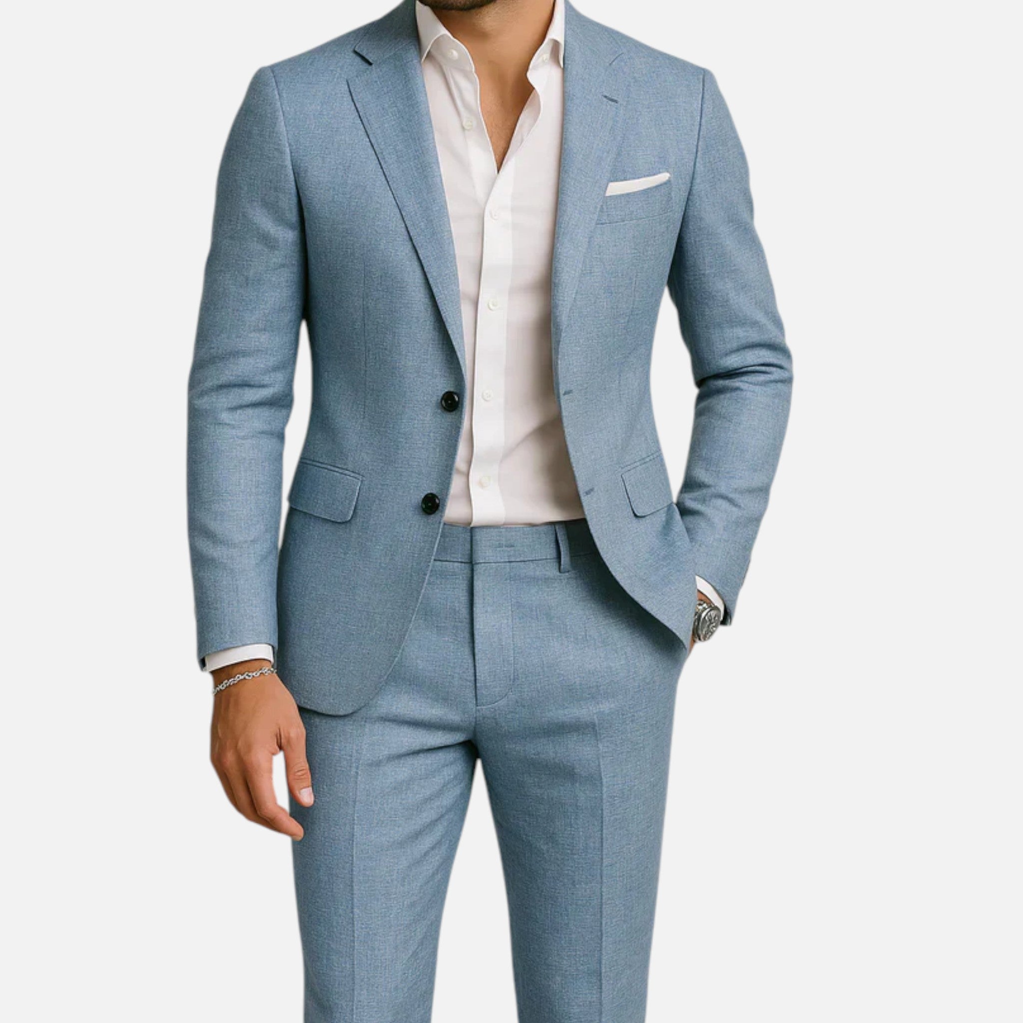 Valmonti | Costum din in bărbați – Eleganță casual clasică