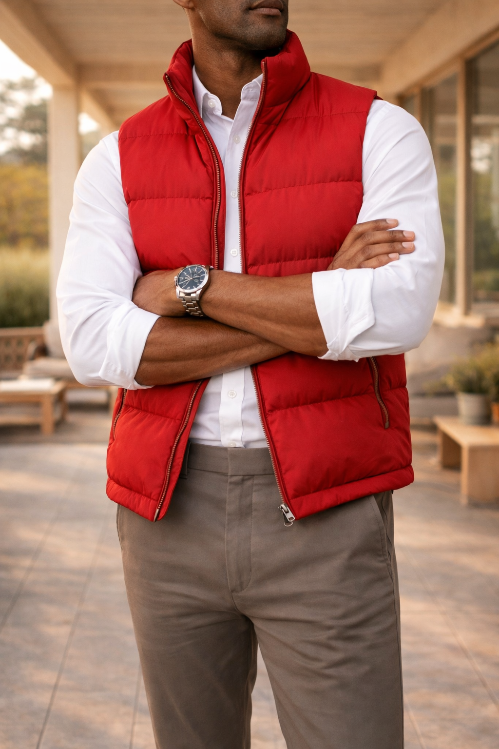 Men’s Quilted Zip Bodywarmer Lightweight Padded Gilet Vest
