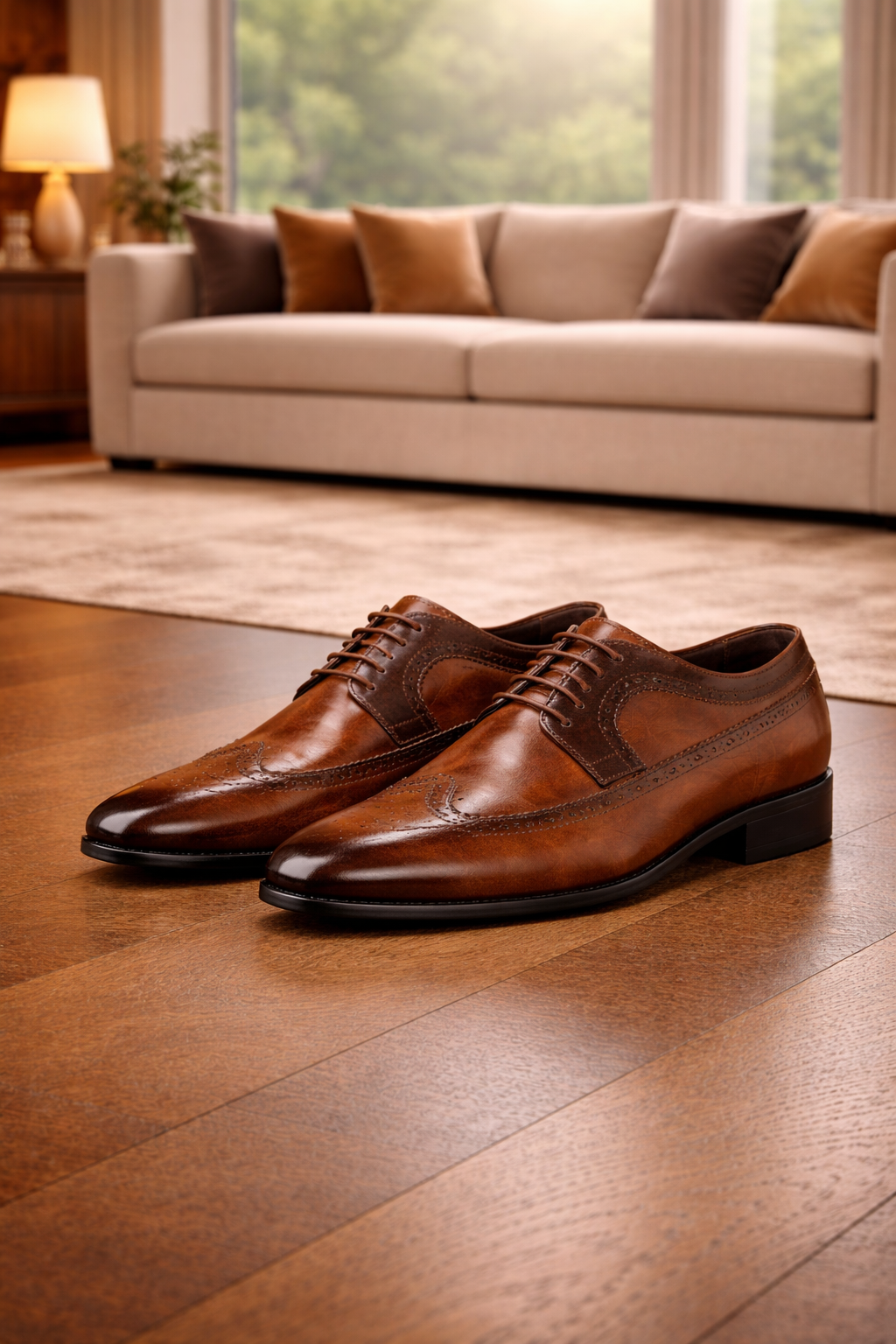 Zapatos Oxford de Vestir Brogue de Cuero para Hombre Elegancia Formal