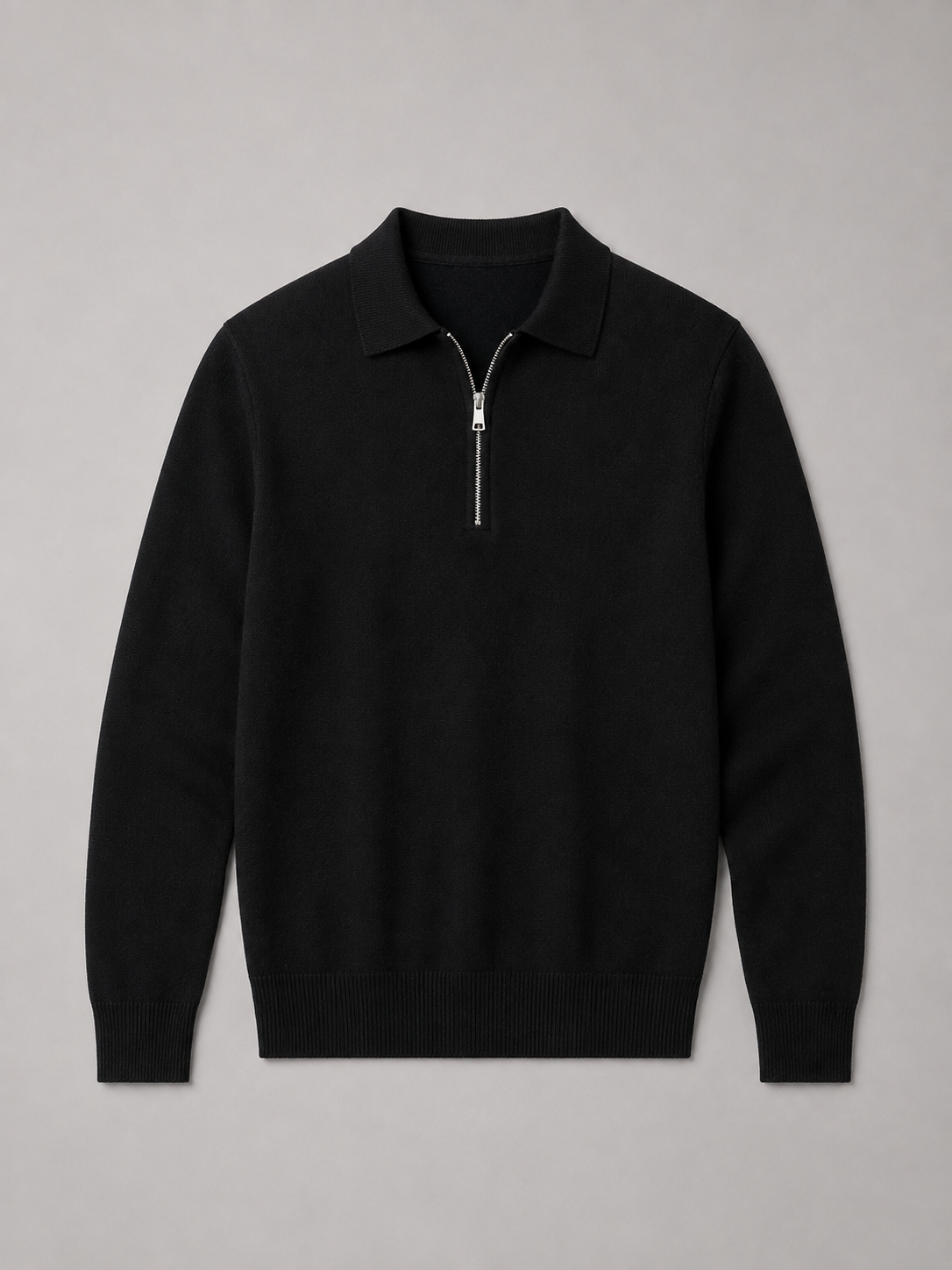 Pánský jemně pletený polorolák – elegantní vrstva na zip pro podzim a zimu