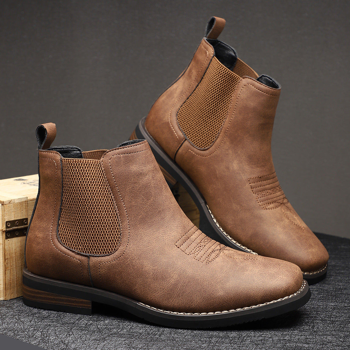 Stivali Chelsea Classici da Uomo Scarpe in Pelle Comode Eleganti Casual