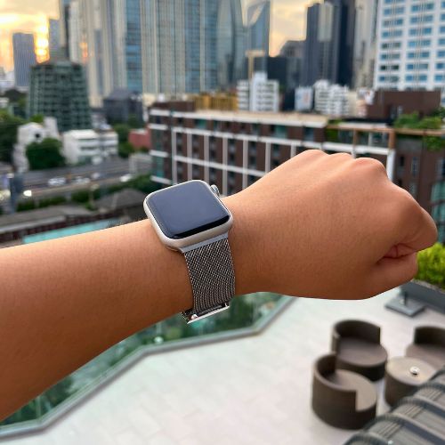Herre Milanese Apple Watch-rem – Justerbar rustfri stålrem til arbejde og daglig brug