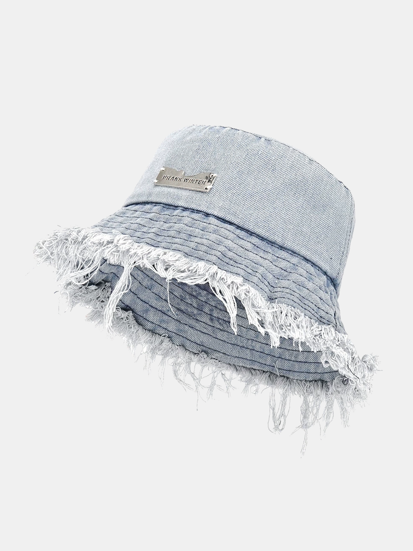 Pánský opotřebovaný klobouk typu bucket s třepeným okrajem ve streetwear stylu