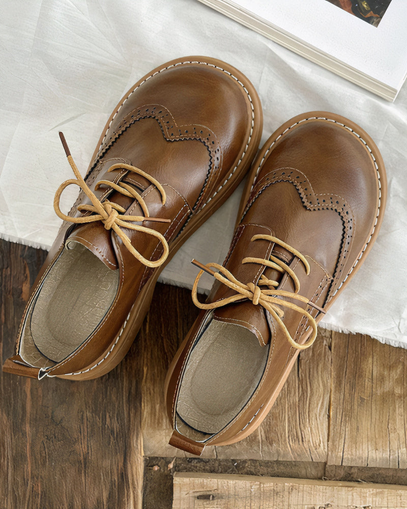 Women’s Retro Oxford Shoes – Classic Elegant LaceUp Durable Comfort for Smart Casual Wear
