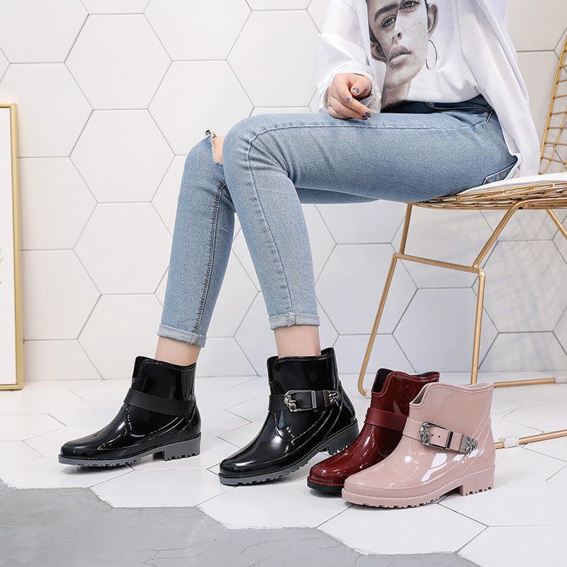 Botines Brillantes para Mujer con Detalle de Hebilla – Botas Modernas para el Día a Día con Estilo, Comodidad y Seguridad en la Ciudad