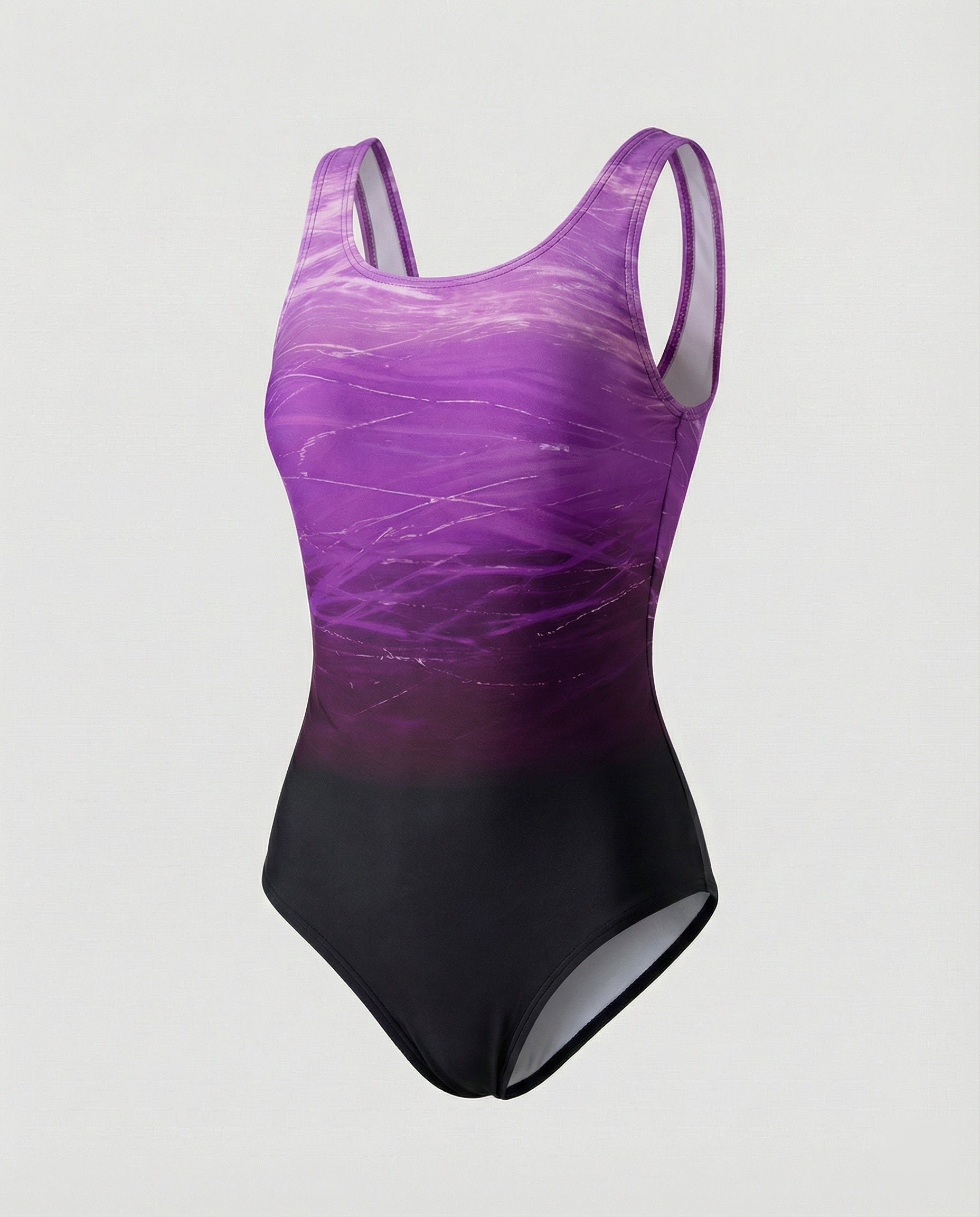 Traje de baño deportivo de una pieza con estampado para mujer