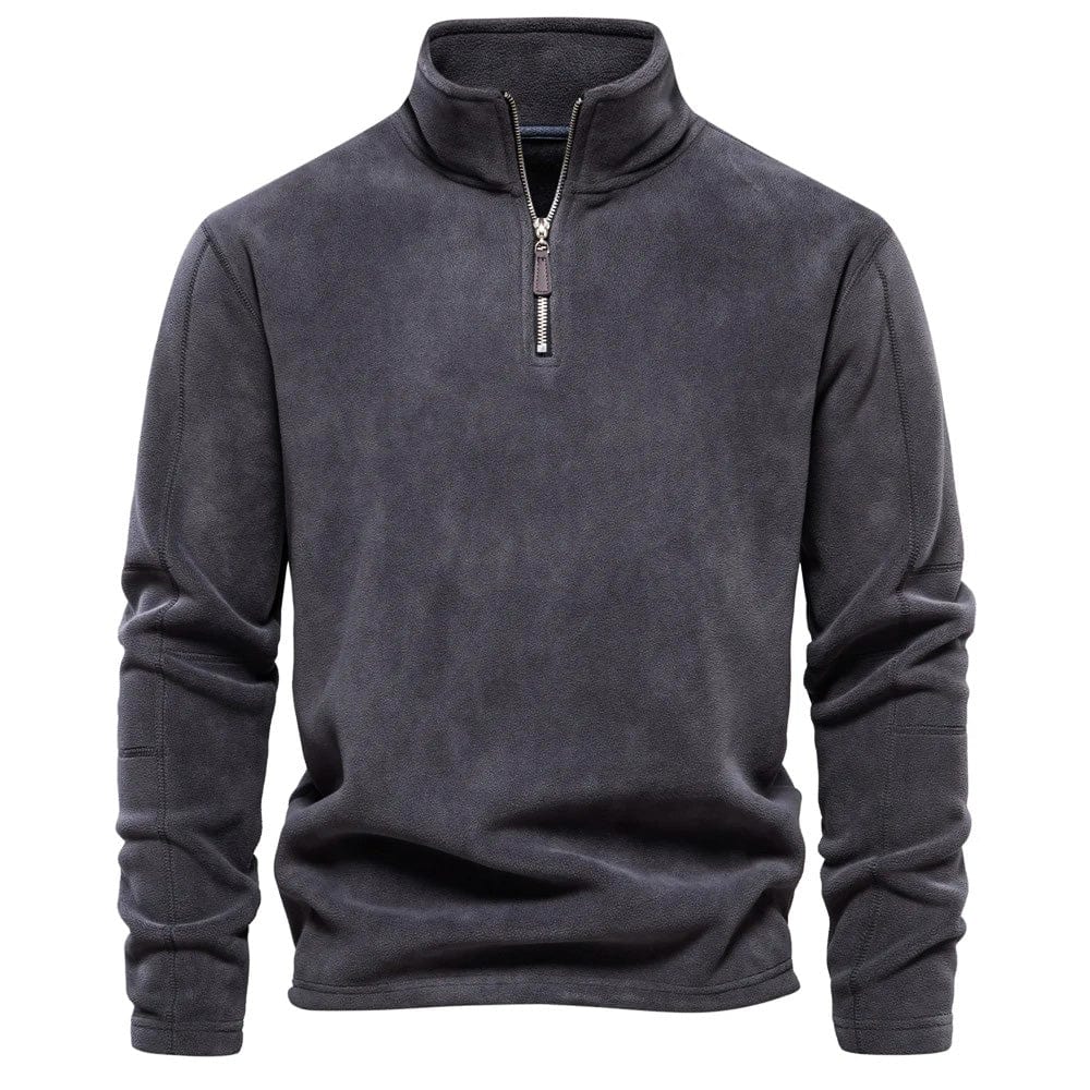 Men’s Quarter-Zip Fleece Sweatshirt – Warm Casual Pullover for Winter and Outdoor Wear