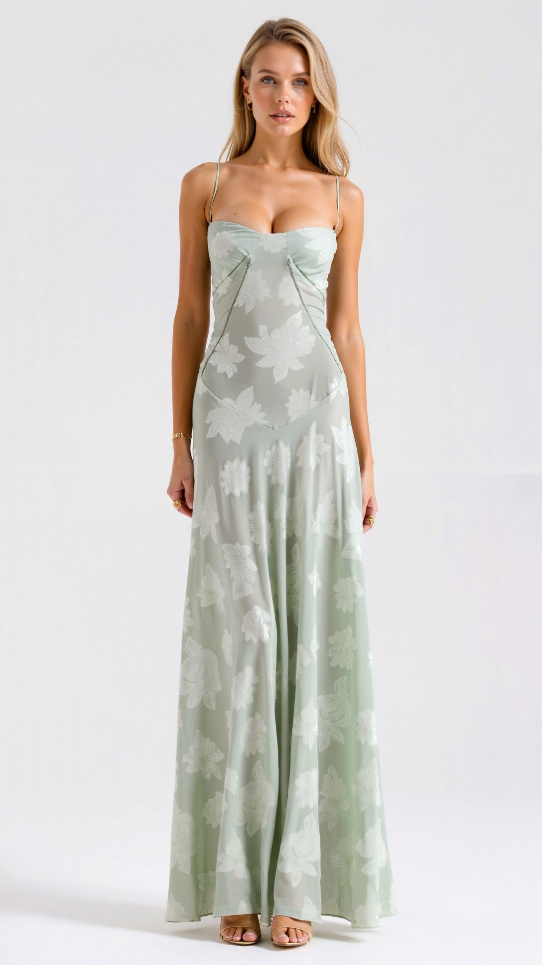 Women’s Lace Bustier Maxi Dress – Corset Gown for Weddings and Formal Events