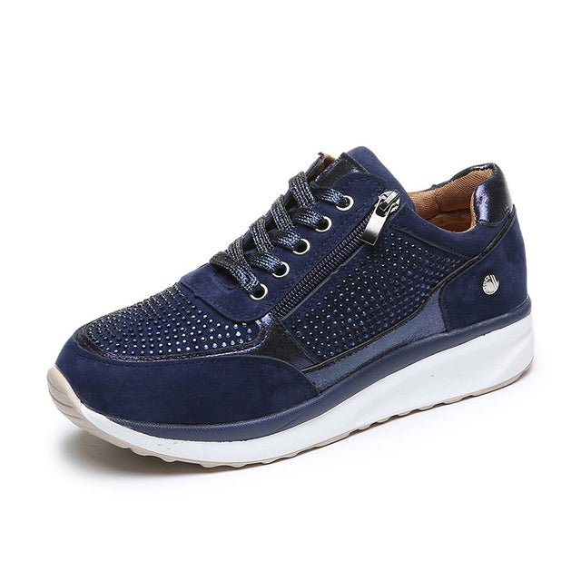Women’s Side Zip Comfort Walking Everyday Trainers
