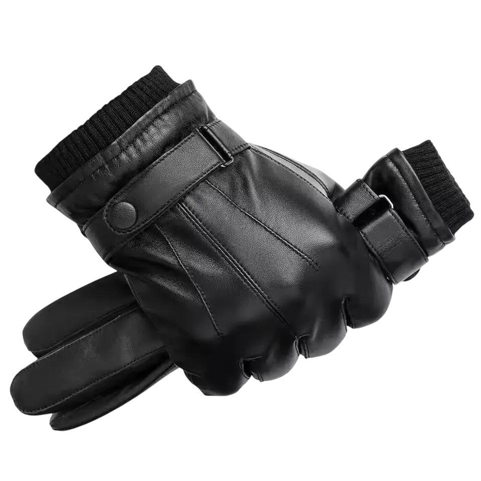 Men’s Genuine Leather Fingerless Gloves – Vintage Winter Accessory for Smart Dressing