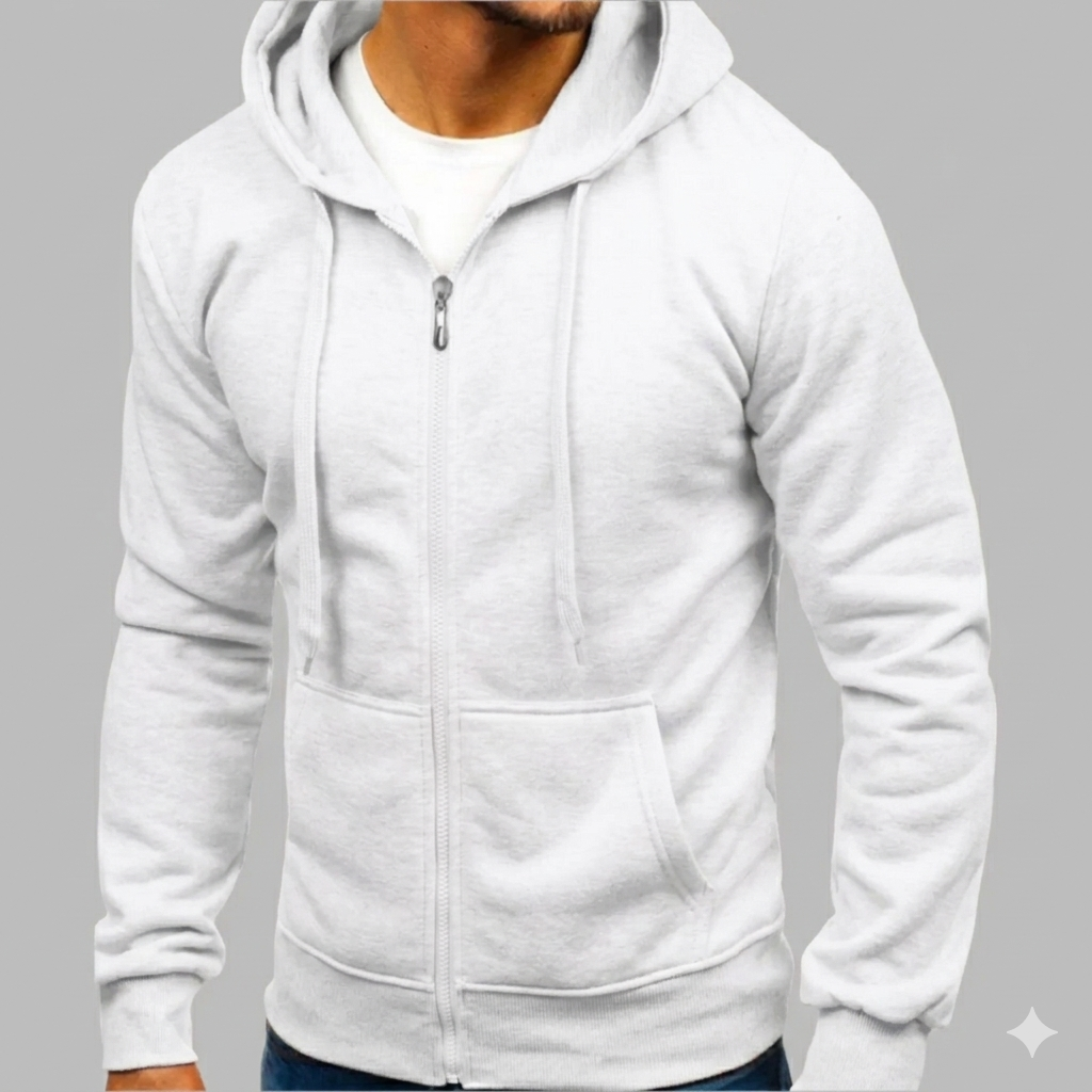 Felpa con cappuccio e zip da uomo – Comoda, traspirante, elegante, casual, quotidiana per stratificare