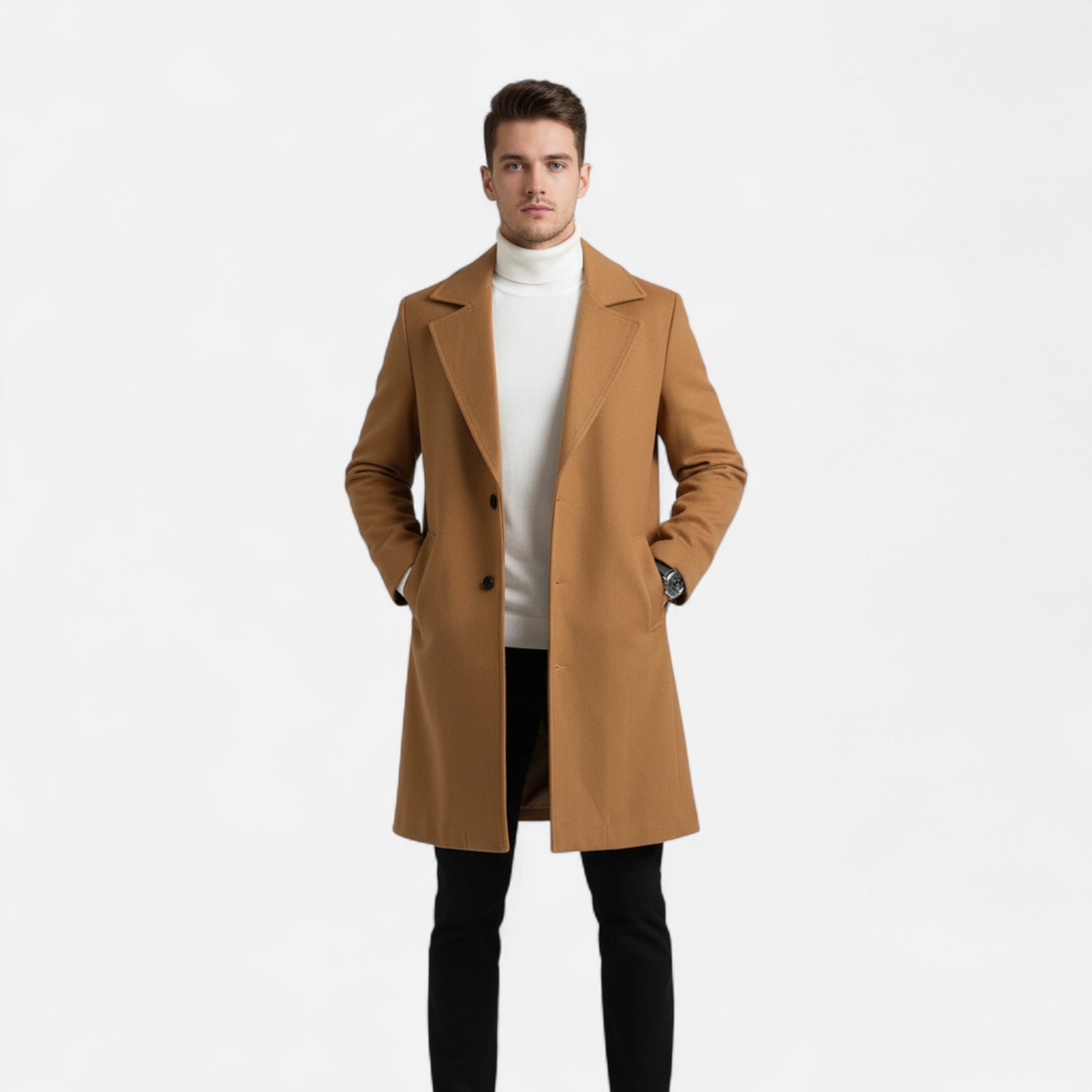 Valmonti | Men’s Classic Solid Colour Long Coat