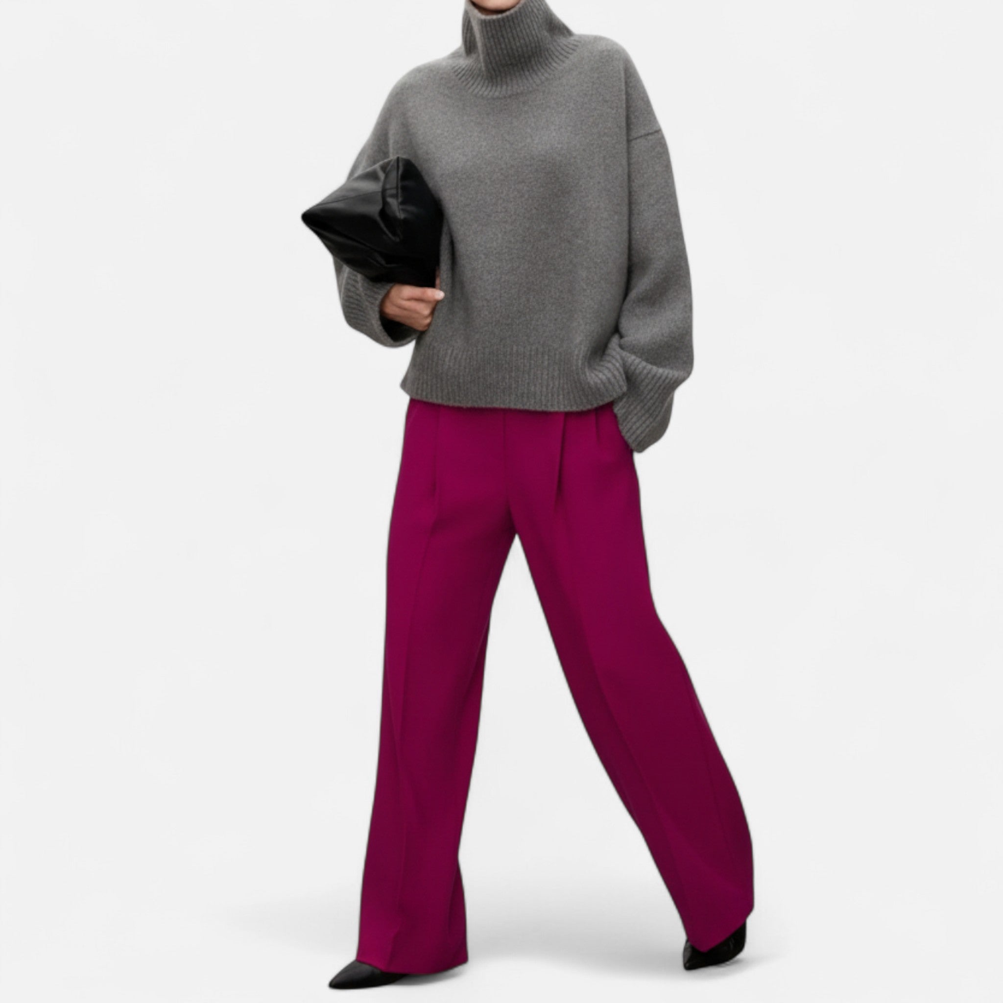 Valmonti | Women’s Wool Sweater – Timeless Turtleneck Elegance