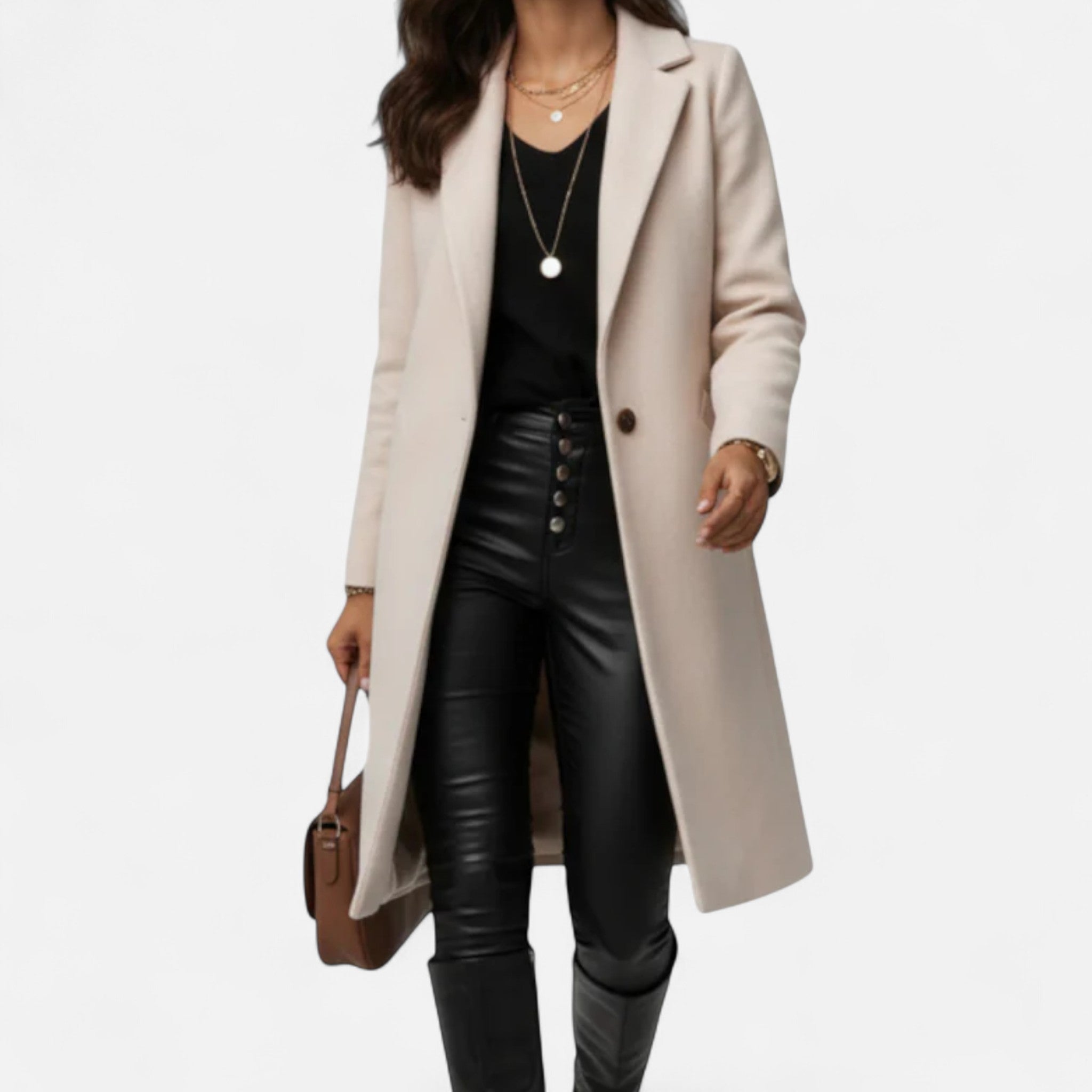 Valmonti | Women’s Lapel Collar Winter Overcoat