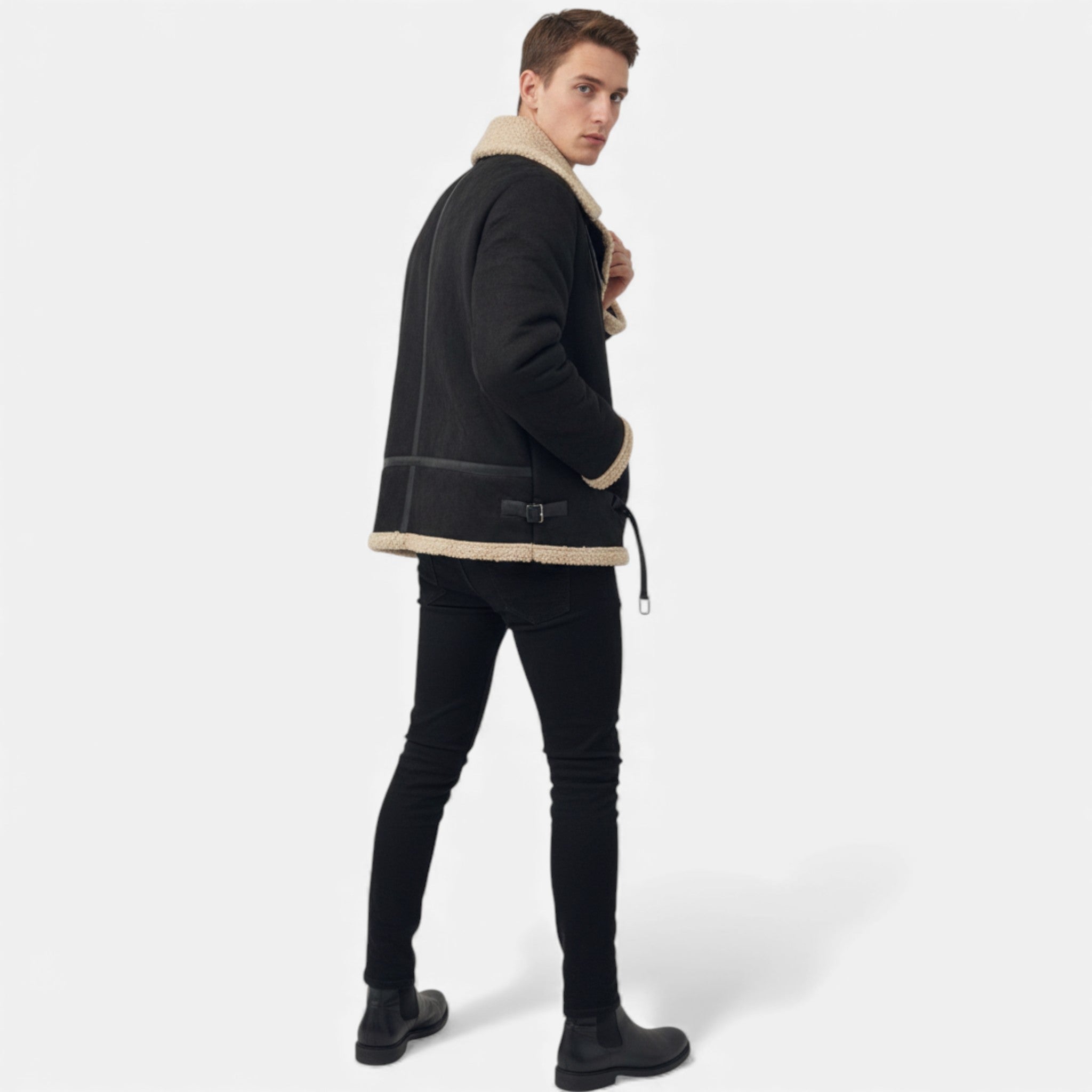 Valmonti | Men’s Fur-Lined Winter Jacket – Classic Warm Coat