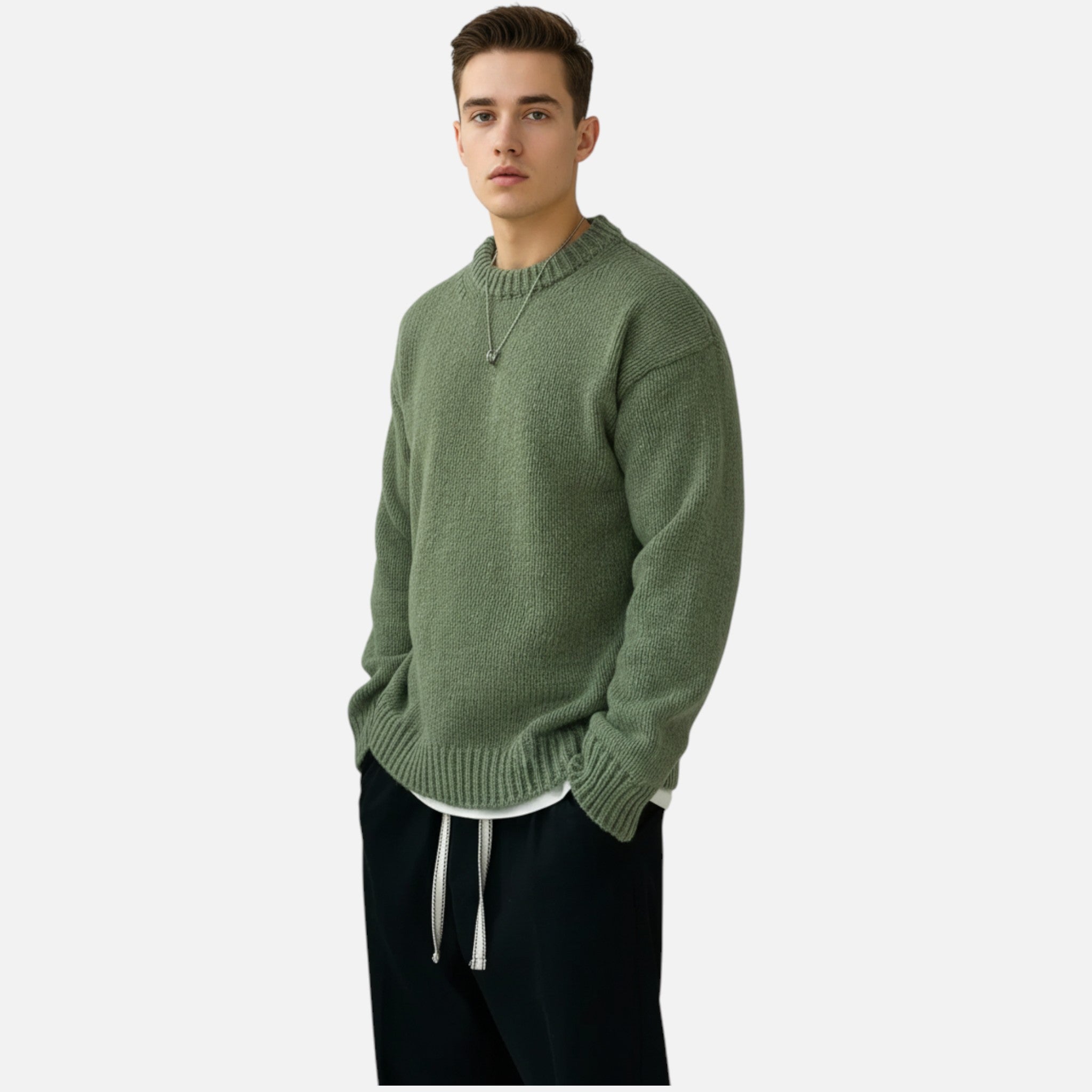 Valmonti | Men’s Solid Crew Neck Pullover