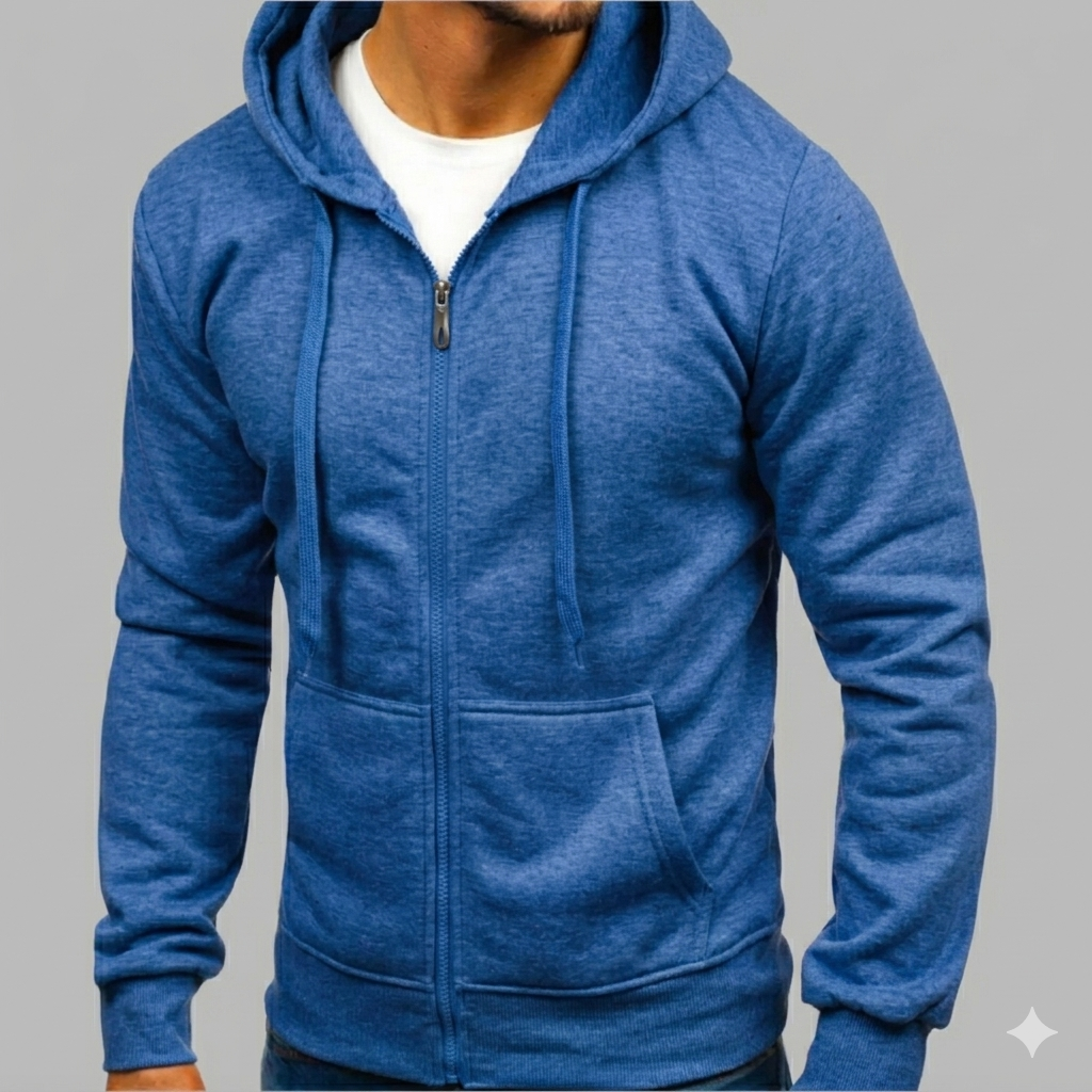 Felpa con cappuccio e zip da uomo – Comoda, traspirante, elegante, casual, quotidiana per stratificare