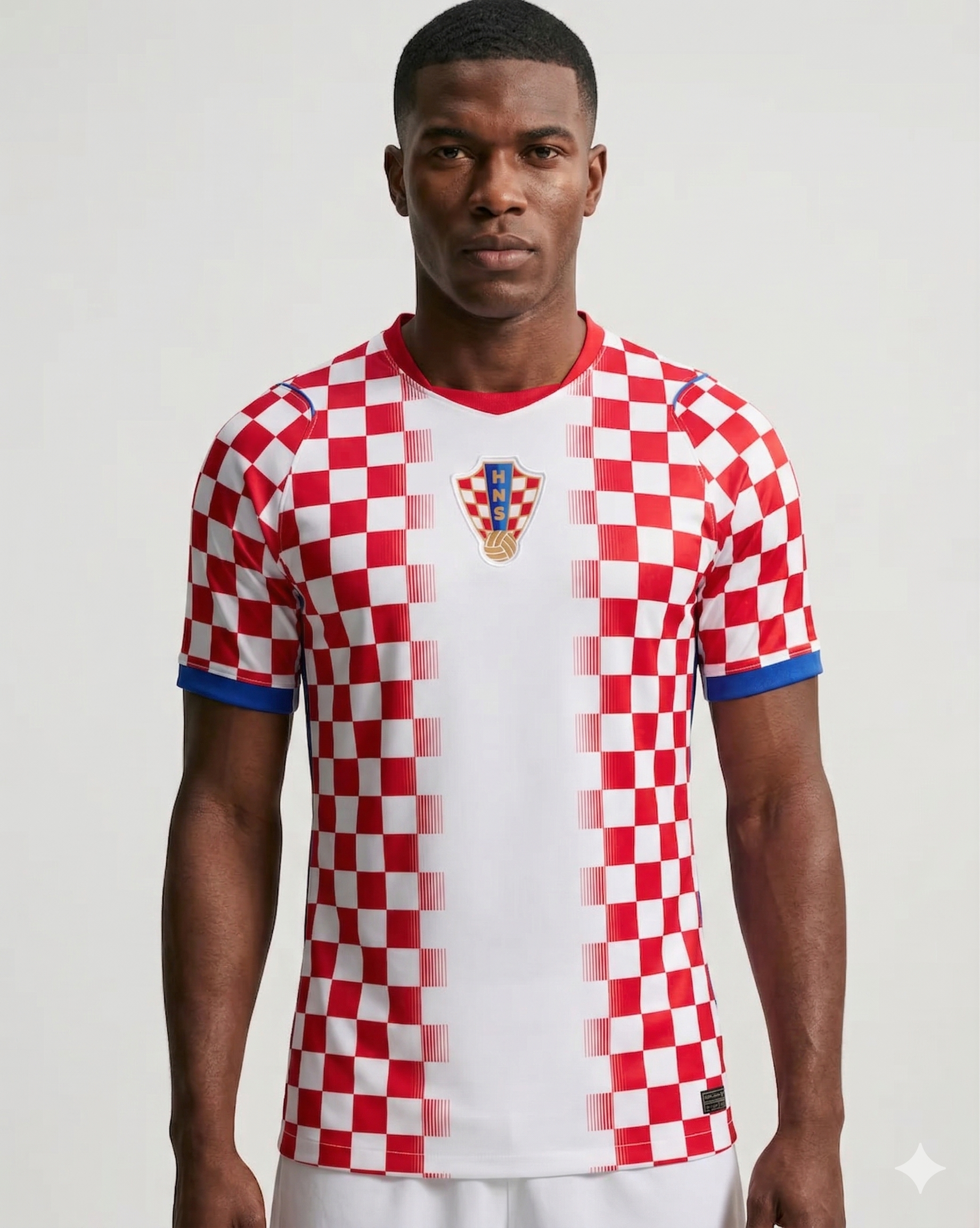 Pánský fotbalový dres Chorvatska venkovní styl Mistrovství světa prodyšný rychleschnoucí stadionový fanouškovský dres