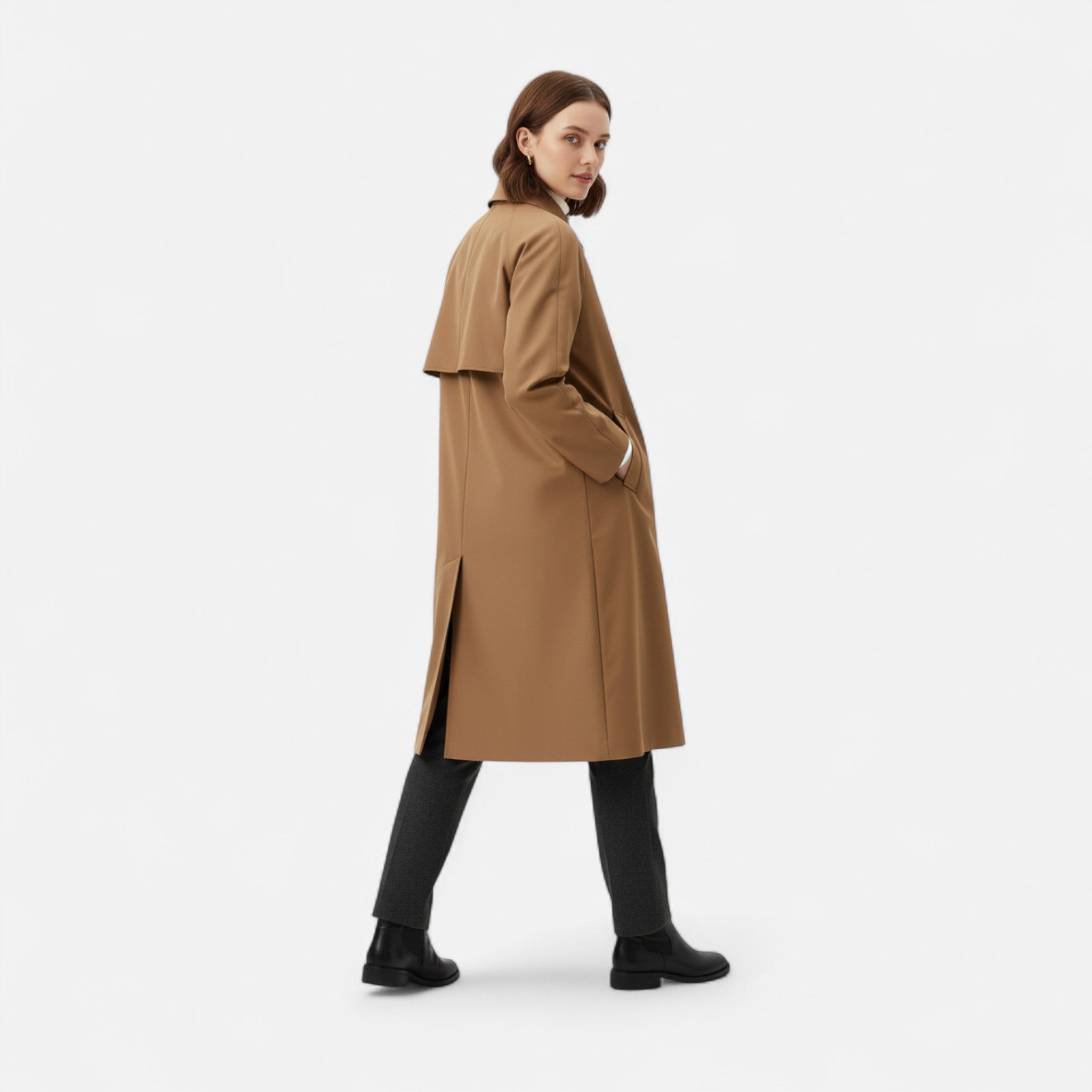 Valmonti | Women’s Long Trench Coat – Retro Heritage