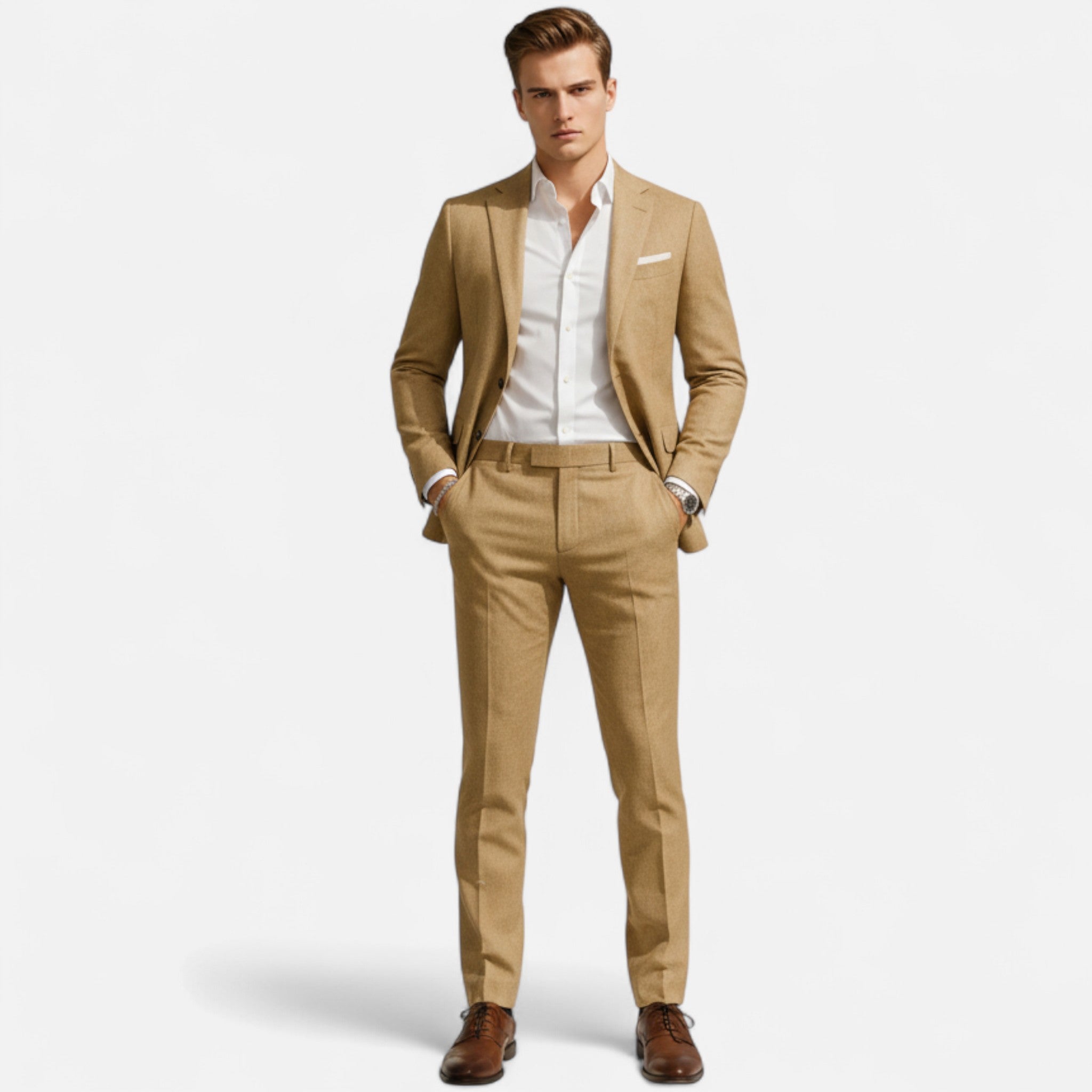 Valmonti | Costum din in bărbați – Eleganță casual clasică