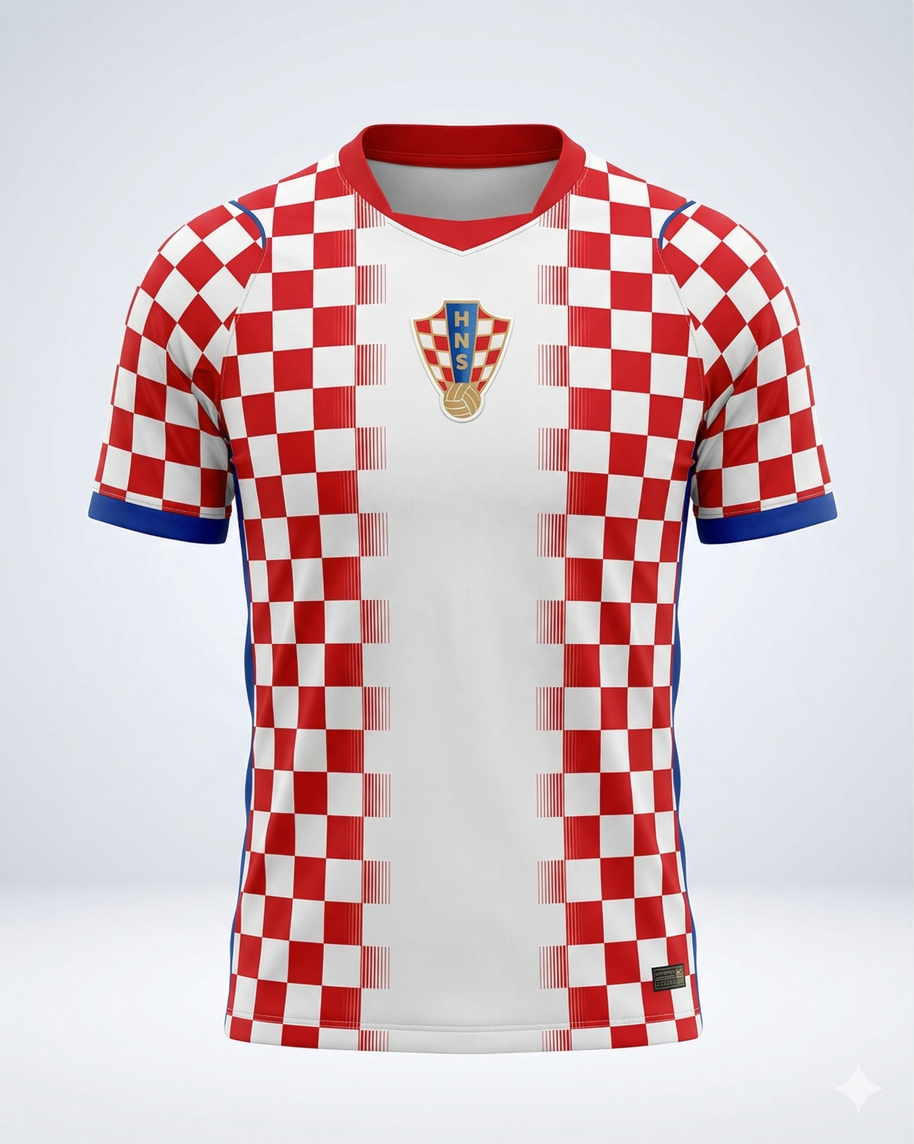 Pánský fotbalový dres Chorvatska venkovní styl Mistrovství světa prodyšný rychleschnoucí stadionový fanouškovský dres