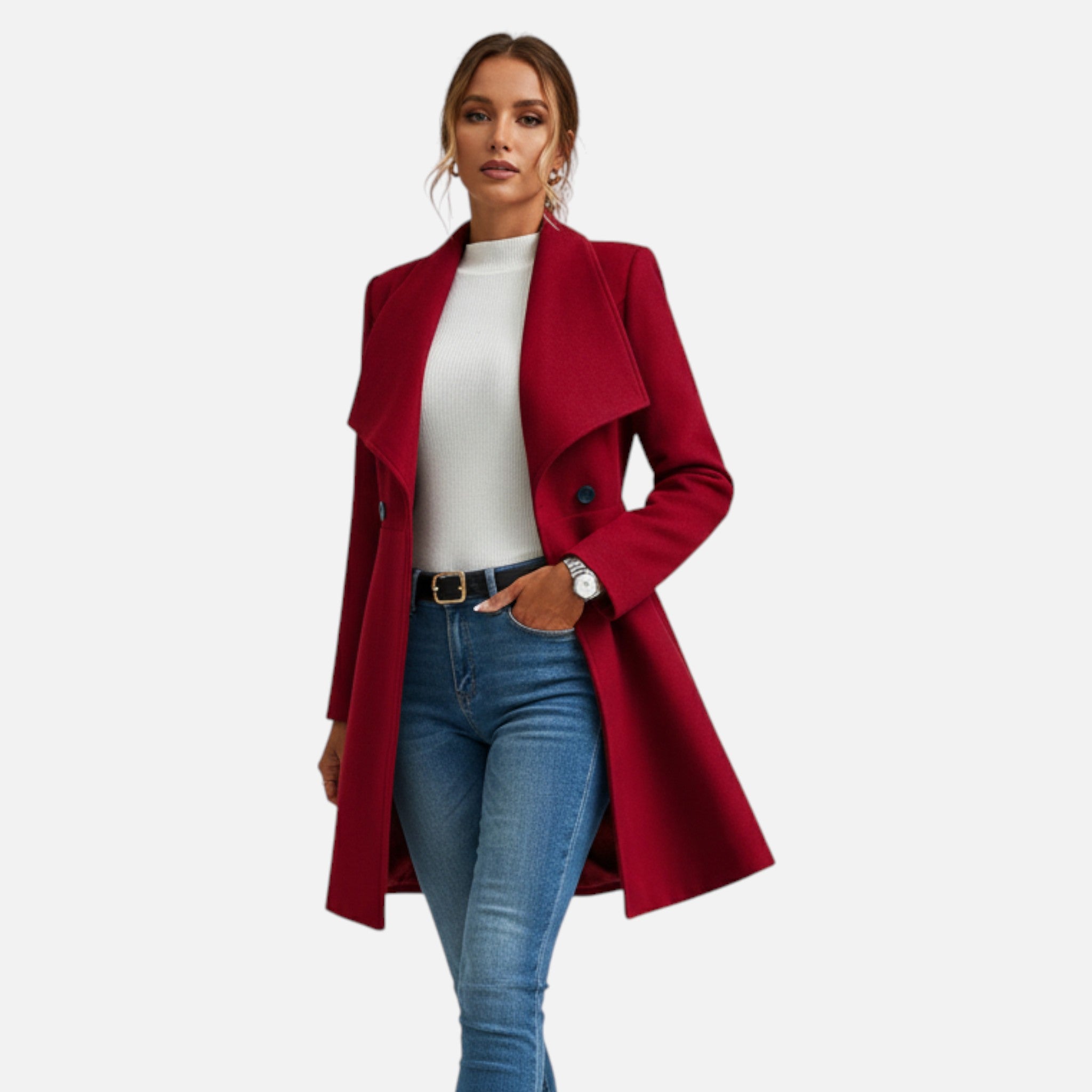 Valmonti | Women’s Lapel Wool Winter Coat