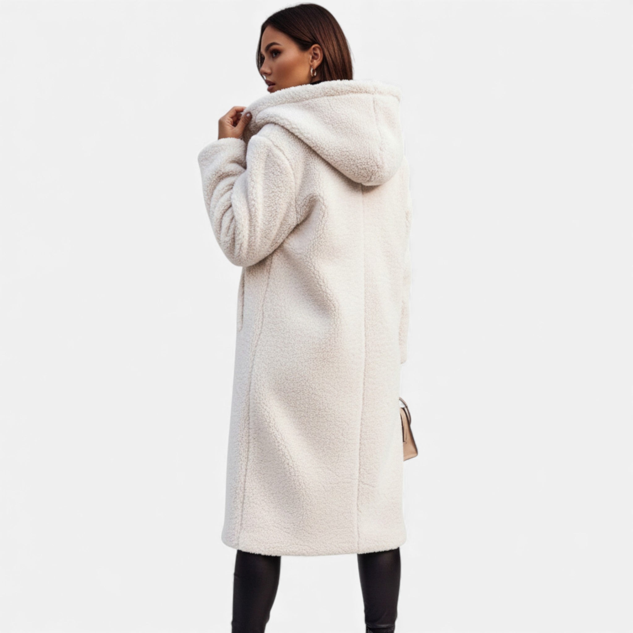 Valmonti | Women’s Plush Faux‑Fleece Long Coat