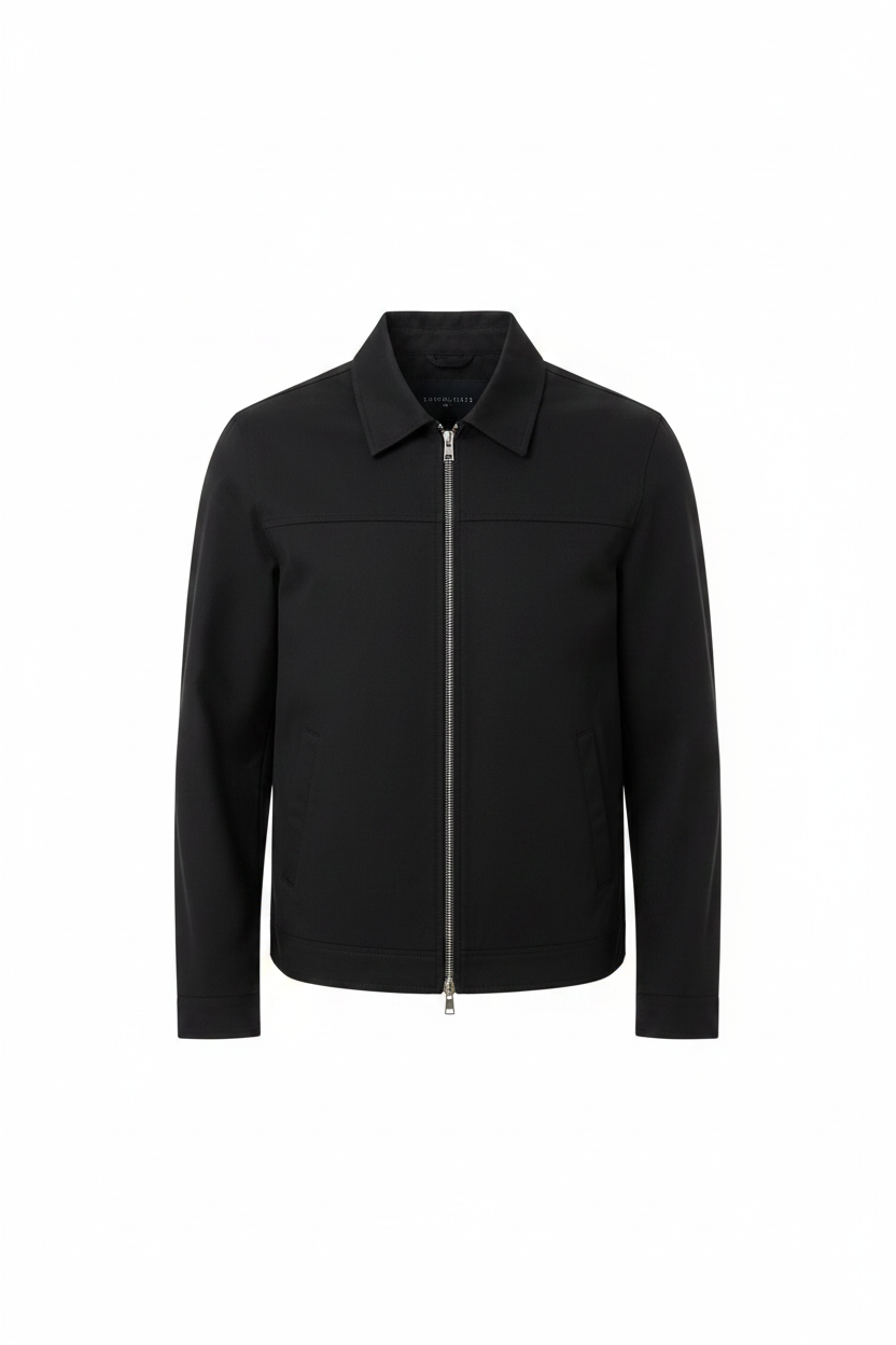Harrington-Jacke für Herren mit Reißverschluss – Leichte Smart-Casual-Jacke für Frühling und Herbst
