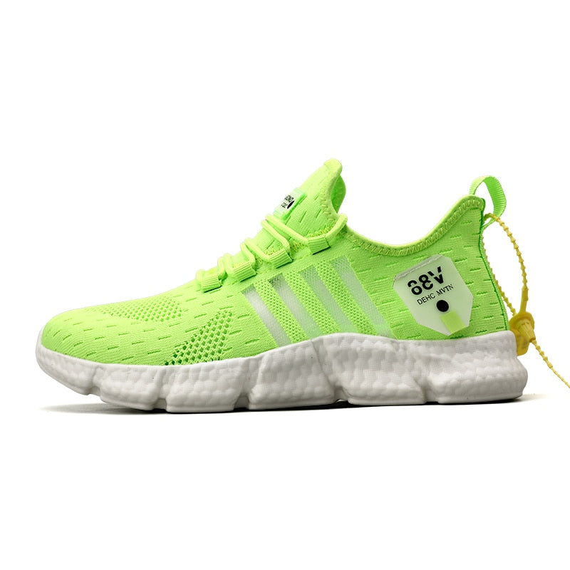 Men’s Lightweight Running Sneakers Breathable Mesh Lace Up Cushioned Sport Trainers