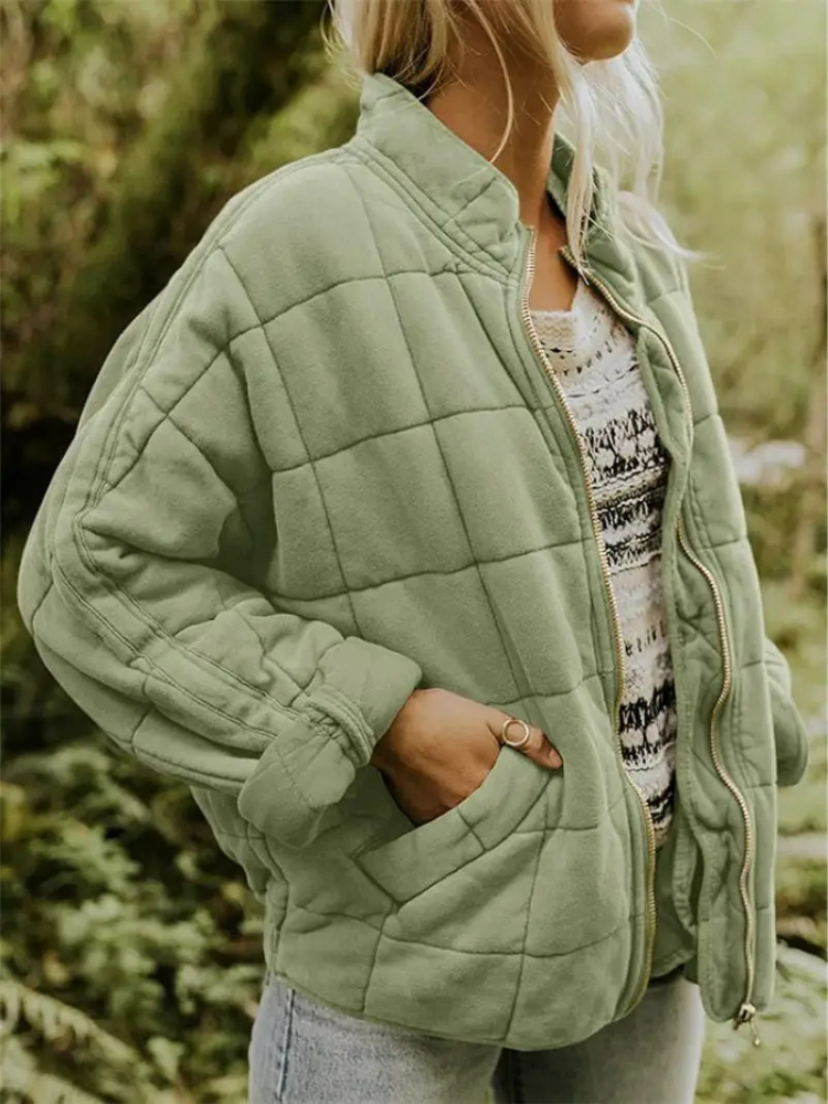 Oversize-Steppjacke für Damen - warme, lässige kurze Schicht für lässige Alltags- und Outdoor-Mode im Herbst und Winter
