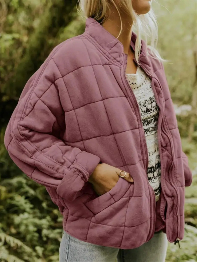 Oversize-Steppjacke für Damen - warme, lässige kurze Schicht für lässige Alltags- und Outdoor-Mode im Herbst und Winter
