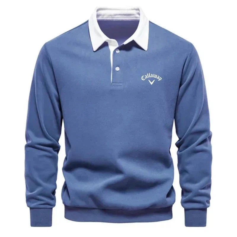 Pull en maille ajusté pour homme, en mélange de coton, avec col contrastant – respirant, idéal pour une tenue chic et décontractée