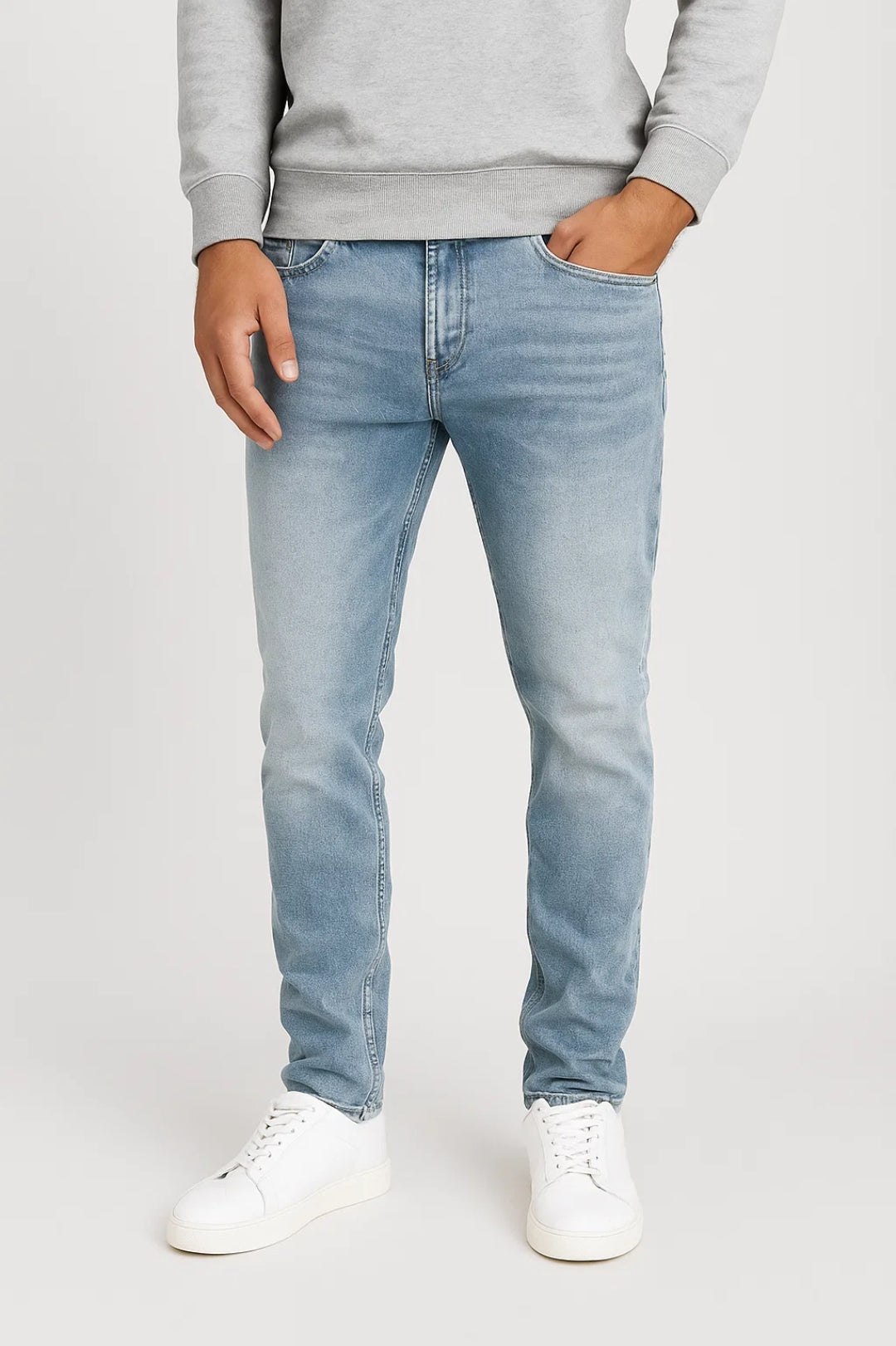 Pánské džíny Slim Fit s pěti kapsami, každodenní denim