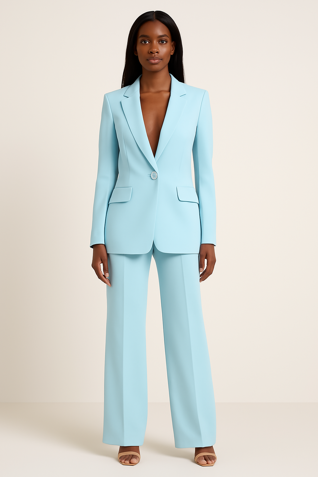 Women’s Tailored Blazer and Wide Leg Trouser Set