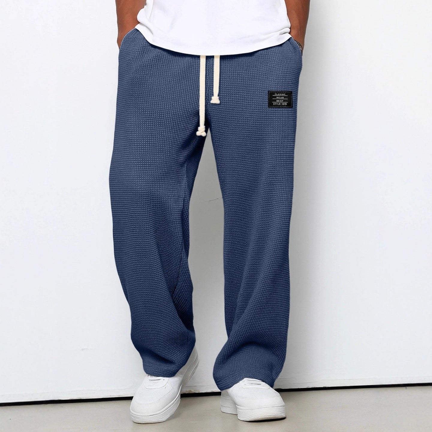 Pantaloni bărbați confortabili, croială lejeră, talie reglabilă, respirabili, pentru uz zilnic casual