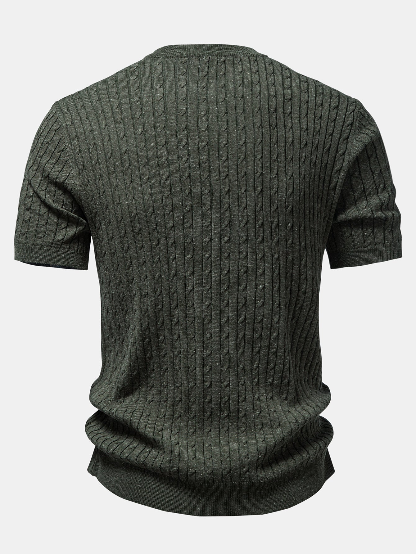 Pánská košile s copánkovým úpletem a knoflíky s kalhotami se zúženými nohavicemi – propracovaný smart casual komplet