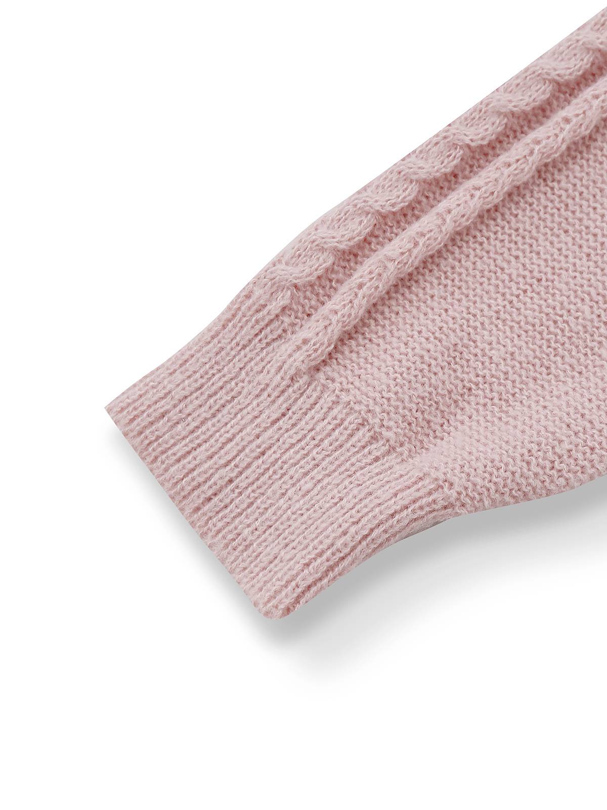 Women’s Knitted Pleated Dress – Above-Knee Sweater Dress